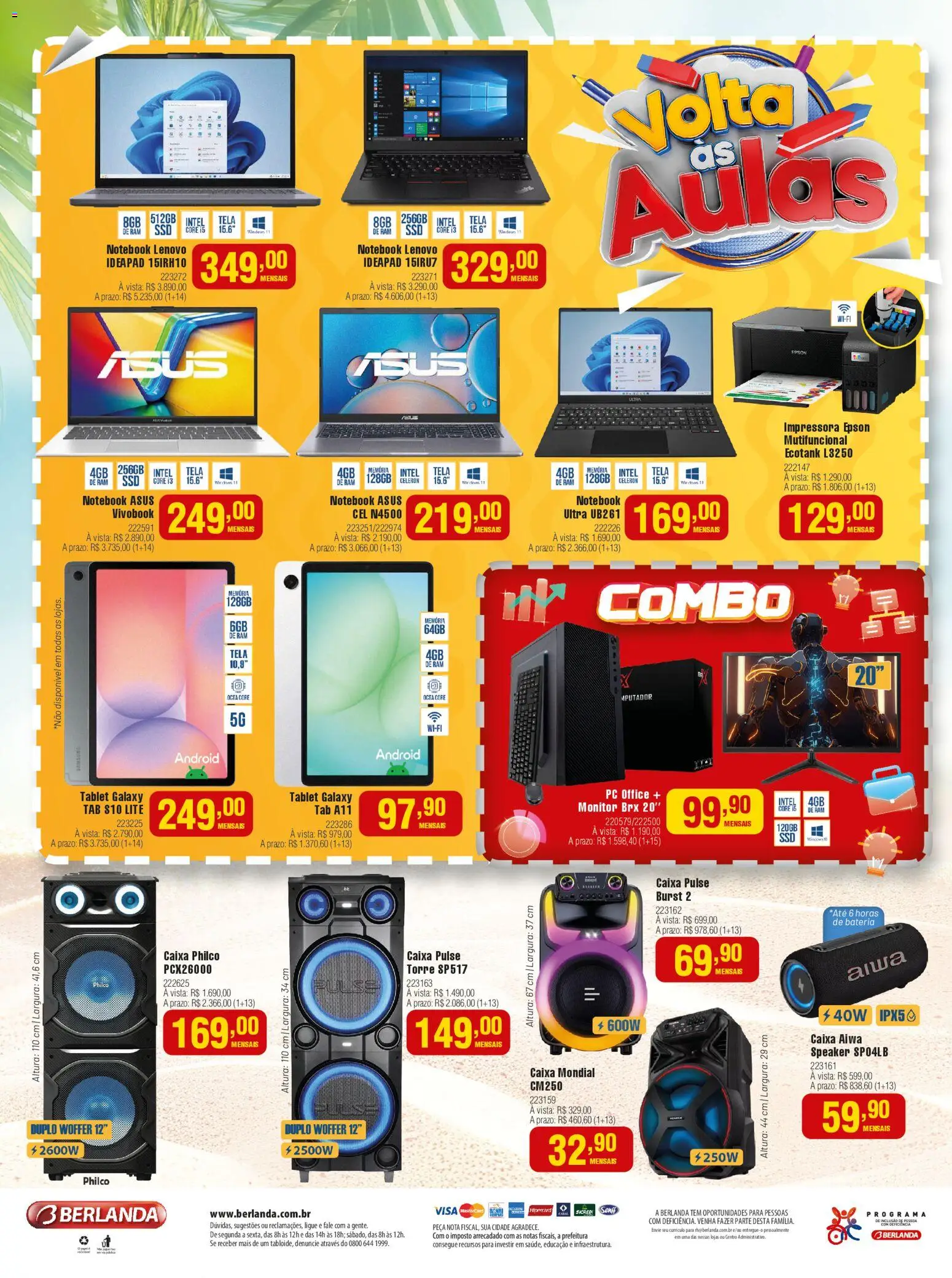 Berlanda Folheto - válido de 26.01.2026 | Página: 14 | Produtos: Tela, Caixa, Monitor, Impressora