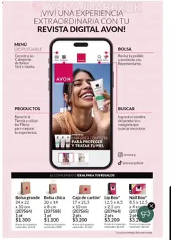 Vista previa Catálogo AVON Campaña 15/2025 válido desde el 23.10.2025 | Página: 2 | Productos: Bolsa, Caja
