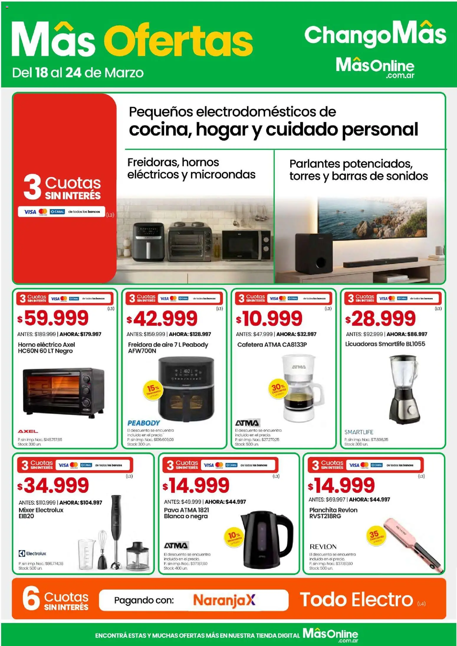Punto Mayorista catálogo │ válido desde el 18.03.2026 | Página: 10 | Productos: Freidora, Microondas, Horno eléctrico, Freidora de aire