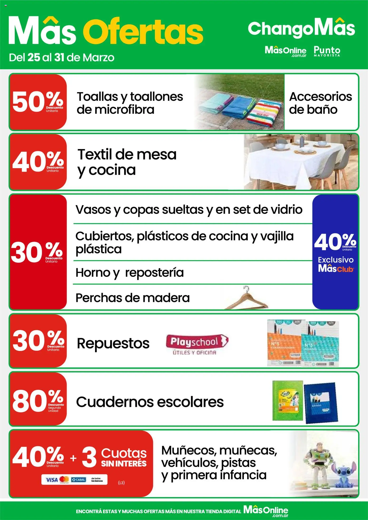 Changomas ofertas │ válido desde el 25.03.2026 | Página: 9 | Productos: Horno, Cocina, Toallas, Mesa