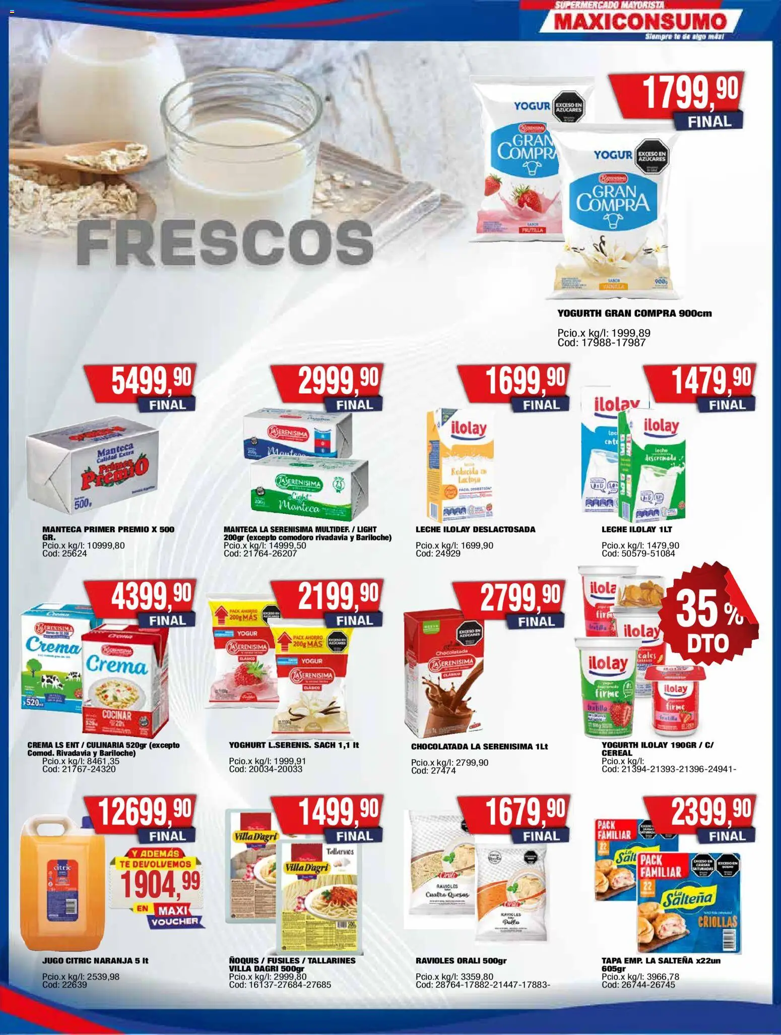 Musimundo catálogo │ válido desde el 27.10.2025 | Página: 17 | Productos: Leche, Ravioles, Ñoquis, Crema