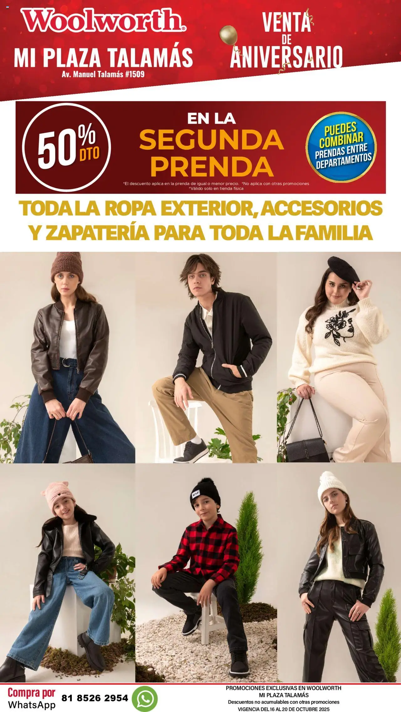Nuevas ofertas de Del Sol y Woolworth válidas en toda la República Mexicana desde el 16.10.2025. ¡Encuentra las mejores ofertas en Del Sol y Woolworth - Aniversario Apertura Woolworth Talamás! | Página: 3 | Productos: Ropa