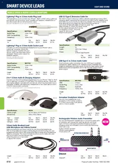 Jaycar catalogue - valid from 09.07.2025 | Page: 418 | Products: Socket, Cable, Usb, Stereo