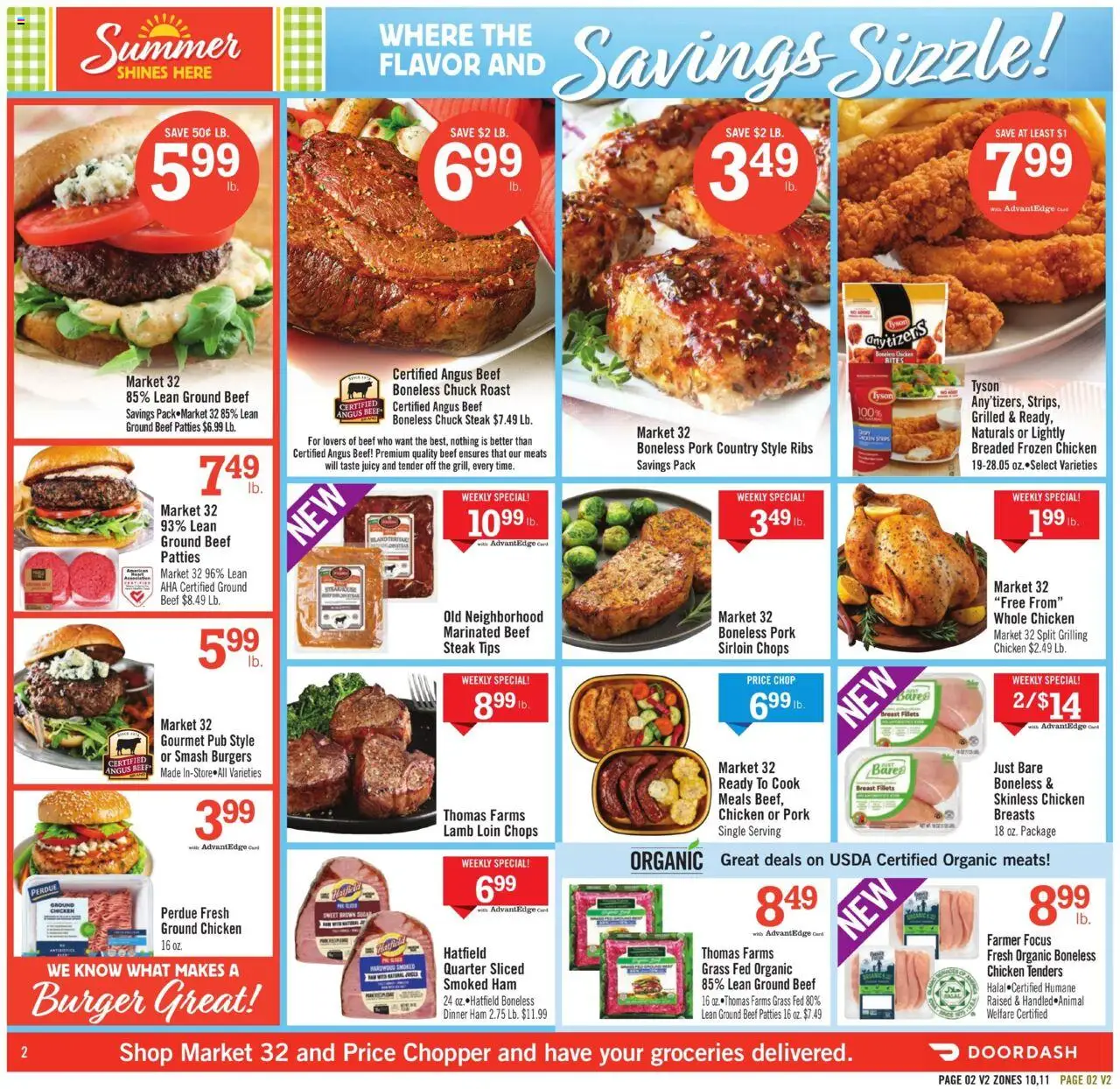 Price Chopper Weekly Ad - valid from 10.08.2025 | Page: 2 | Products: Ham, Pork, Beef