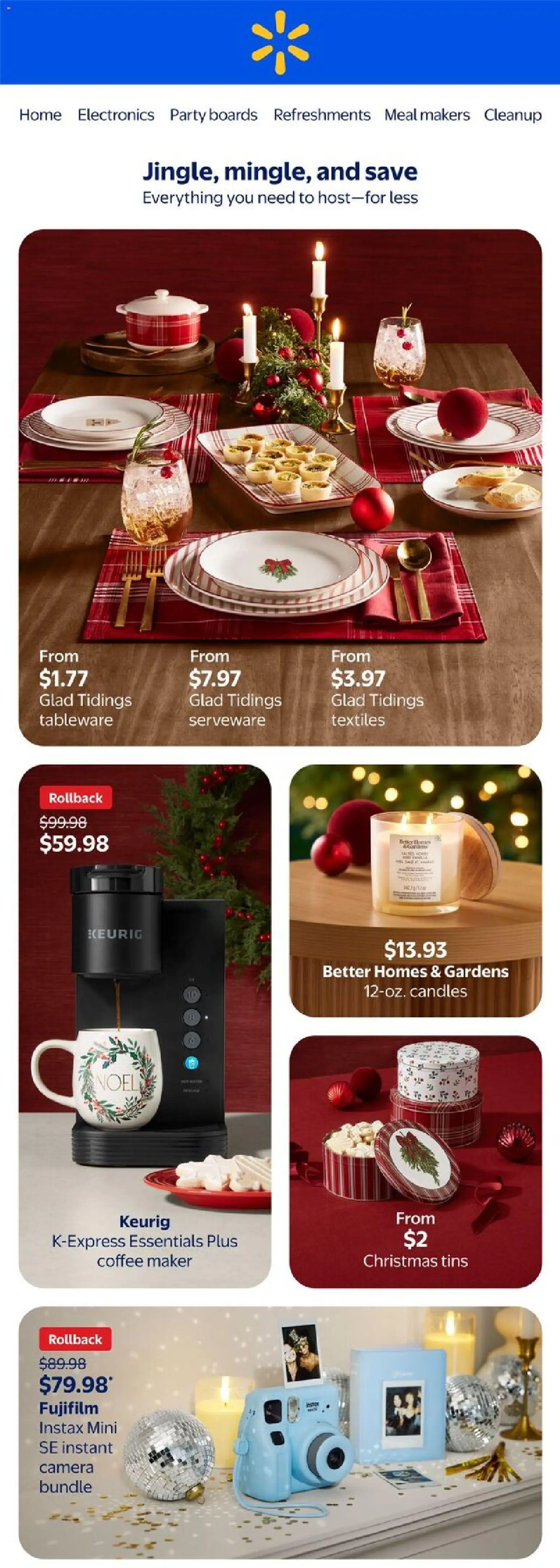 Walmart flyer valid from 27.11.2025 | Page: 1 | Products: Camera, Coffee maker, Coffee