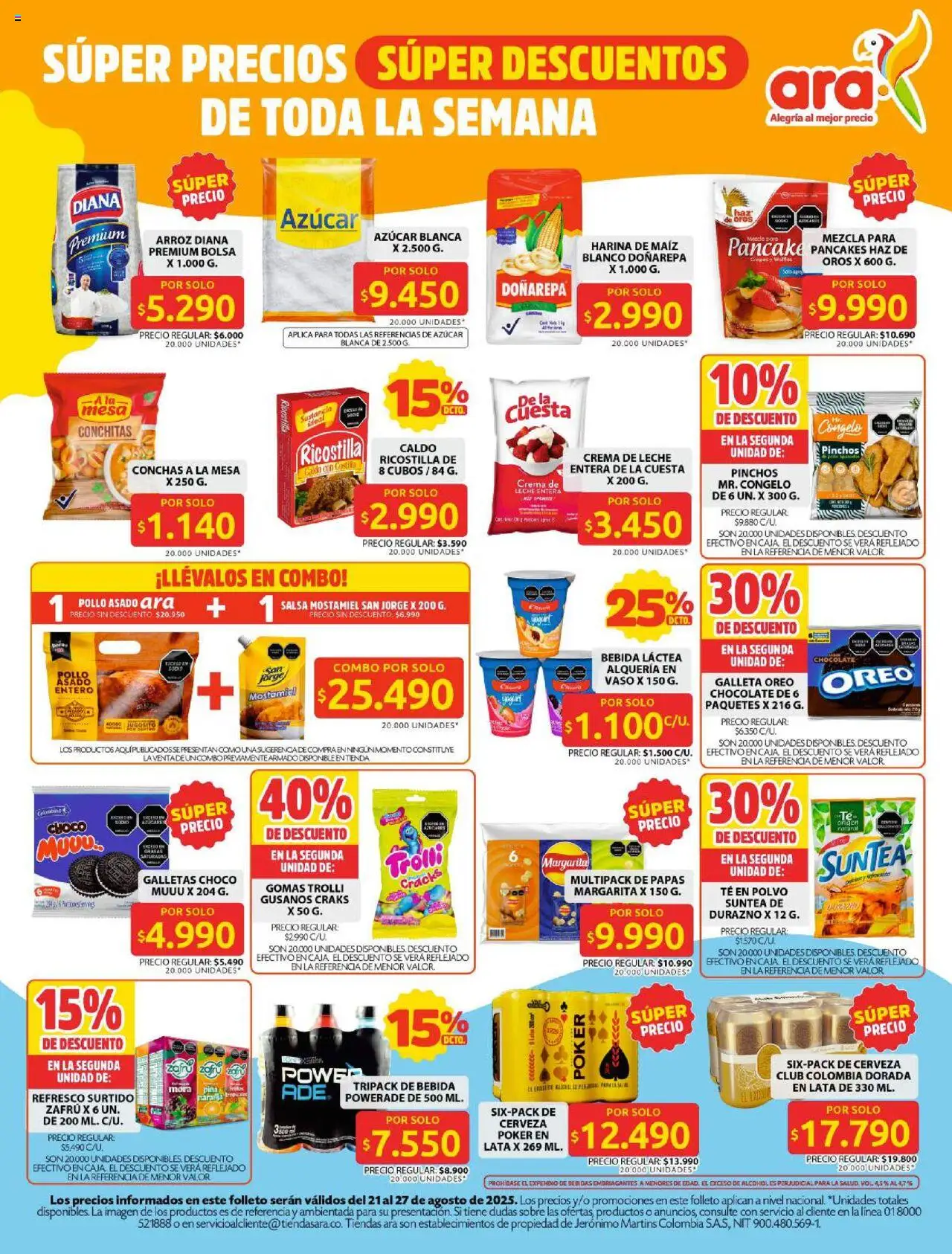 Ara revista - valida desde el 21.08.2025 | Página: 3 | Productos: Arroz, Harina, Caja, Polvo