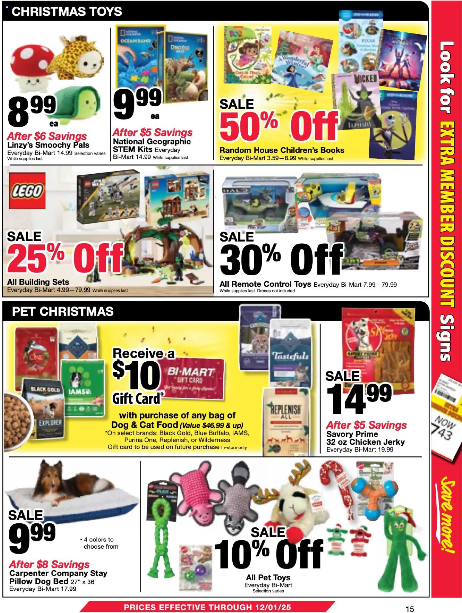 Bi-Mart Black Friday - valid from 25.11.2025 | Page: 15 | Products: Bed, Pillow, Cat Food, Bag