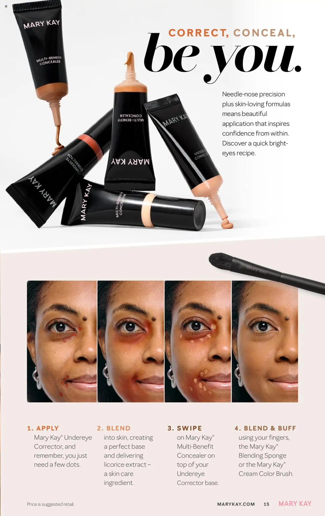 Mary Kay The Look Fall/Holiday 2025 - valid from 16.09.2025 | Page: 15 | Products: Concealer, Cream, Sponge