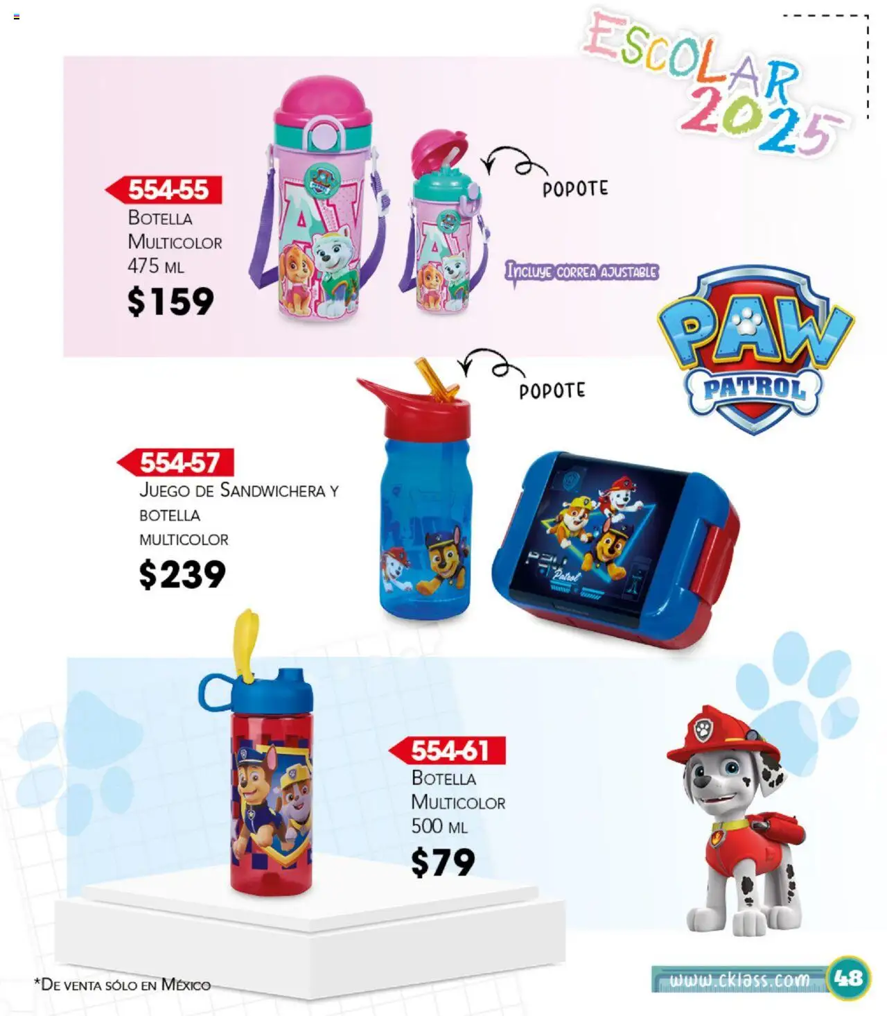 Nuevas ofertas de Cklass válidas en toda la República Mexicana desde el 14.07.2025. ¡Encuentra las mejores ofertas en Cklass catálogo Escolar! | Página: 49 | Productos: Sandwichera, Juego, Botella