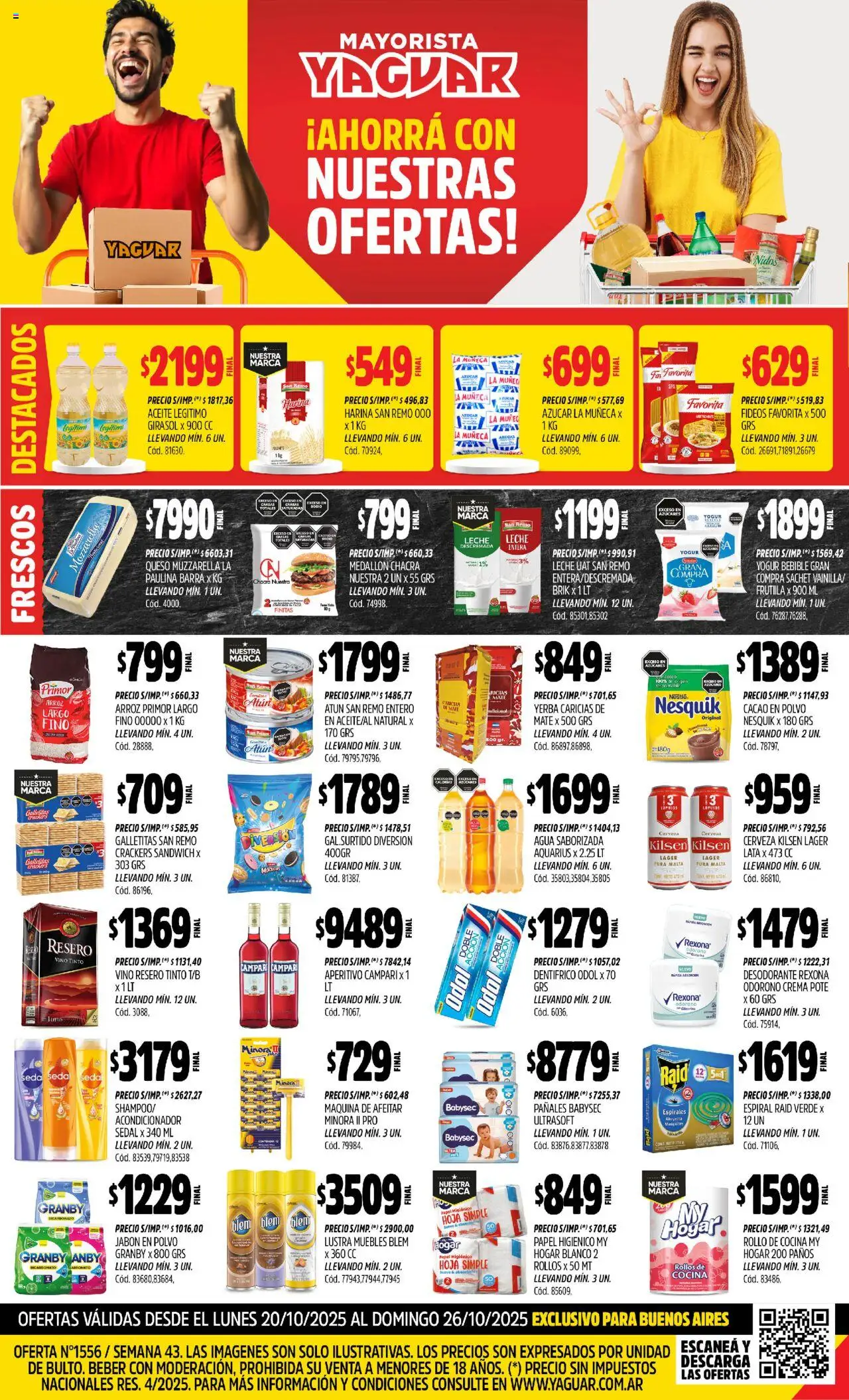 Yaguar catálogo │ válido desde el 20.10.2025 | Página: 1 | Productos: Mate, Acondicionador, Vino, Arroz
