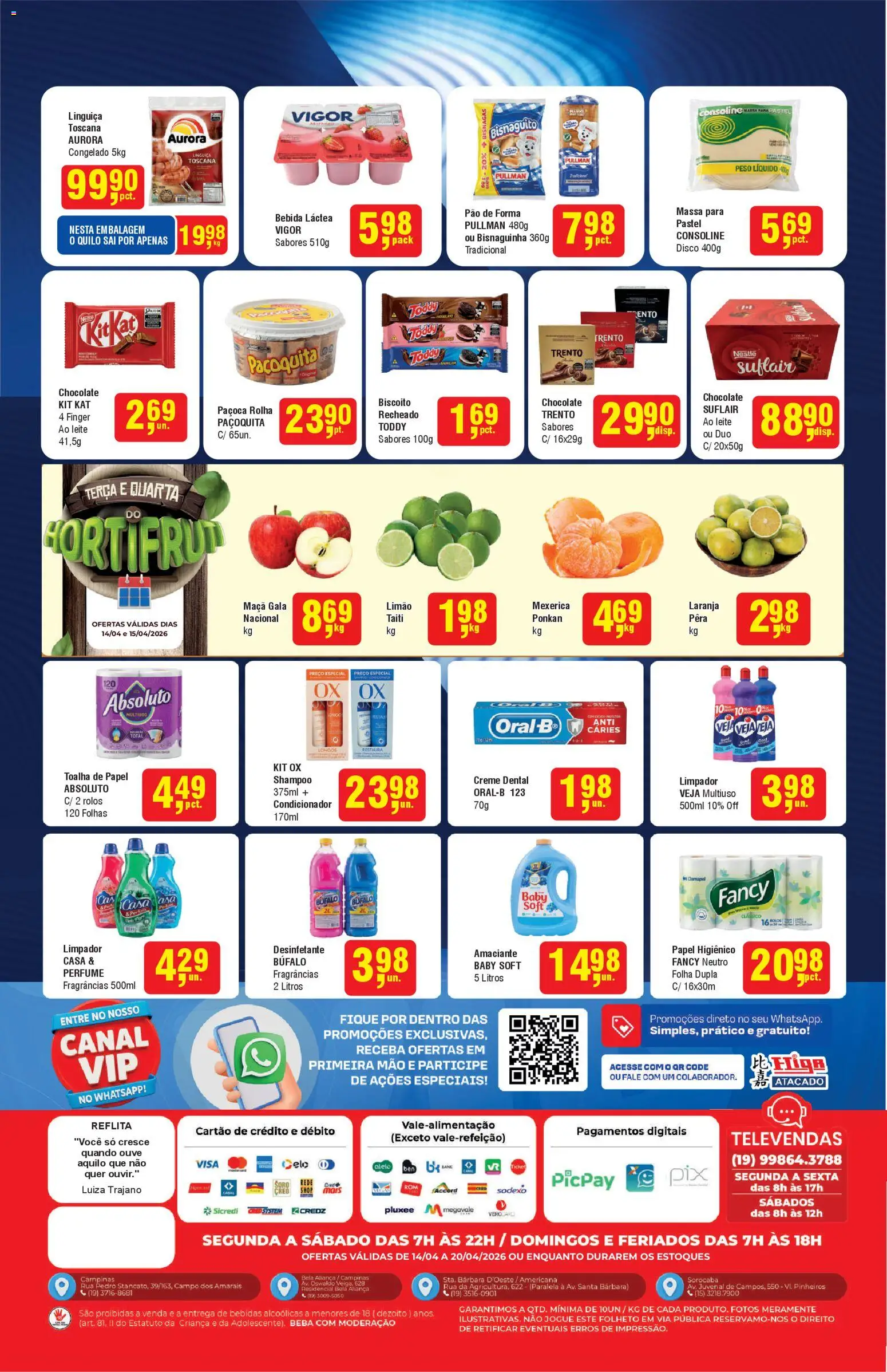 Higa Atacado Folheto - válido de 14.04.2026 | Página: 2 | Produtos: Shampoo, Leite, Pão, Desinfetante
