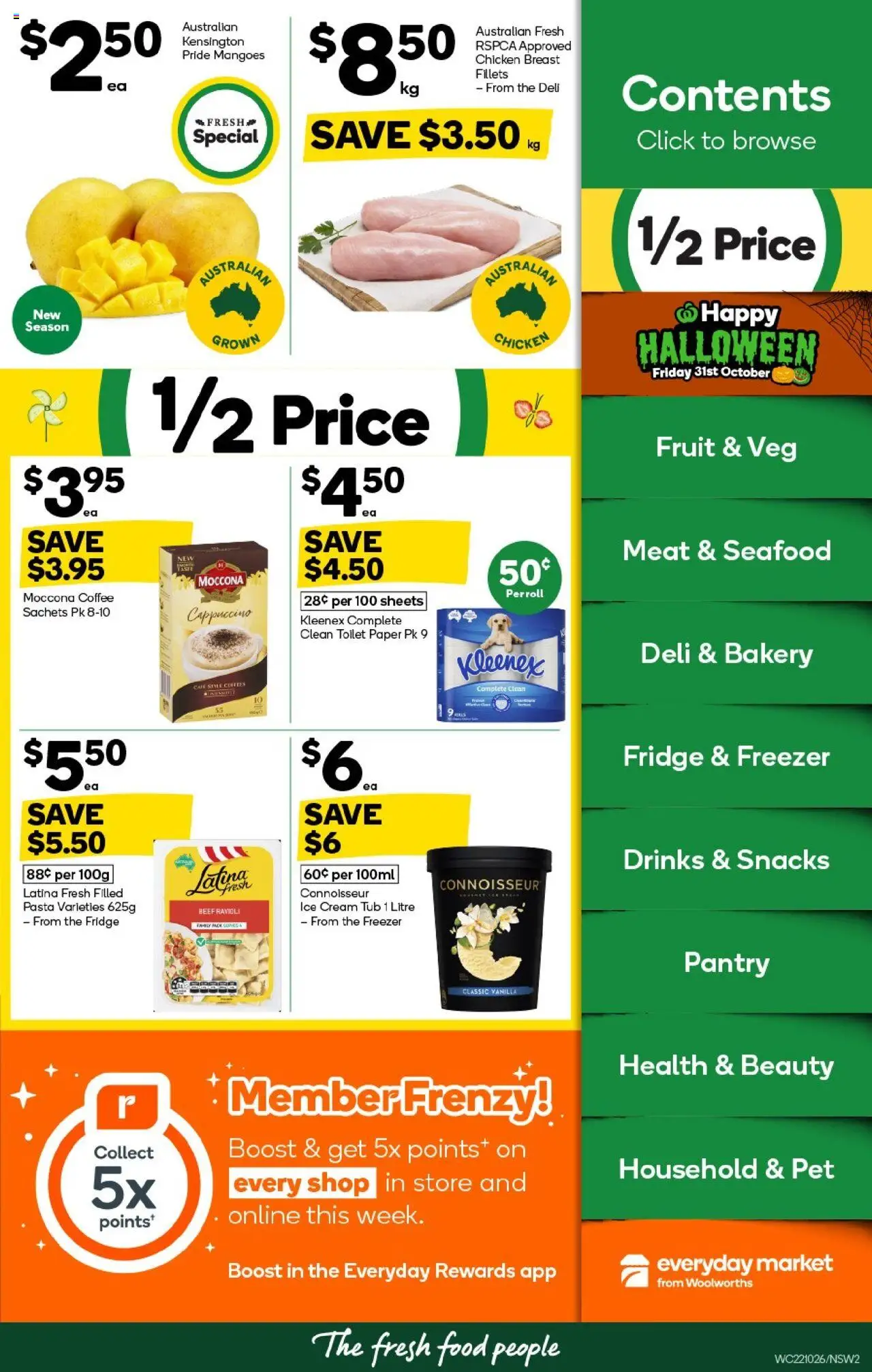 Woolworths catalogue - valid from 22.10.2025 | Page: 2 | Products: Toilet, Chicken, Meat, Moccona