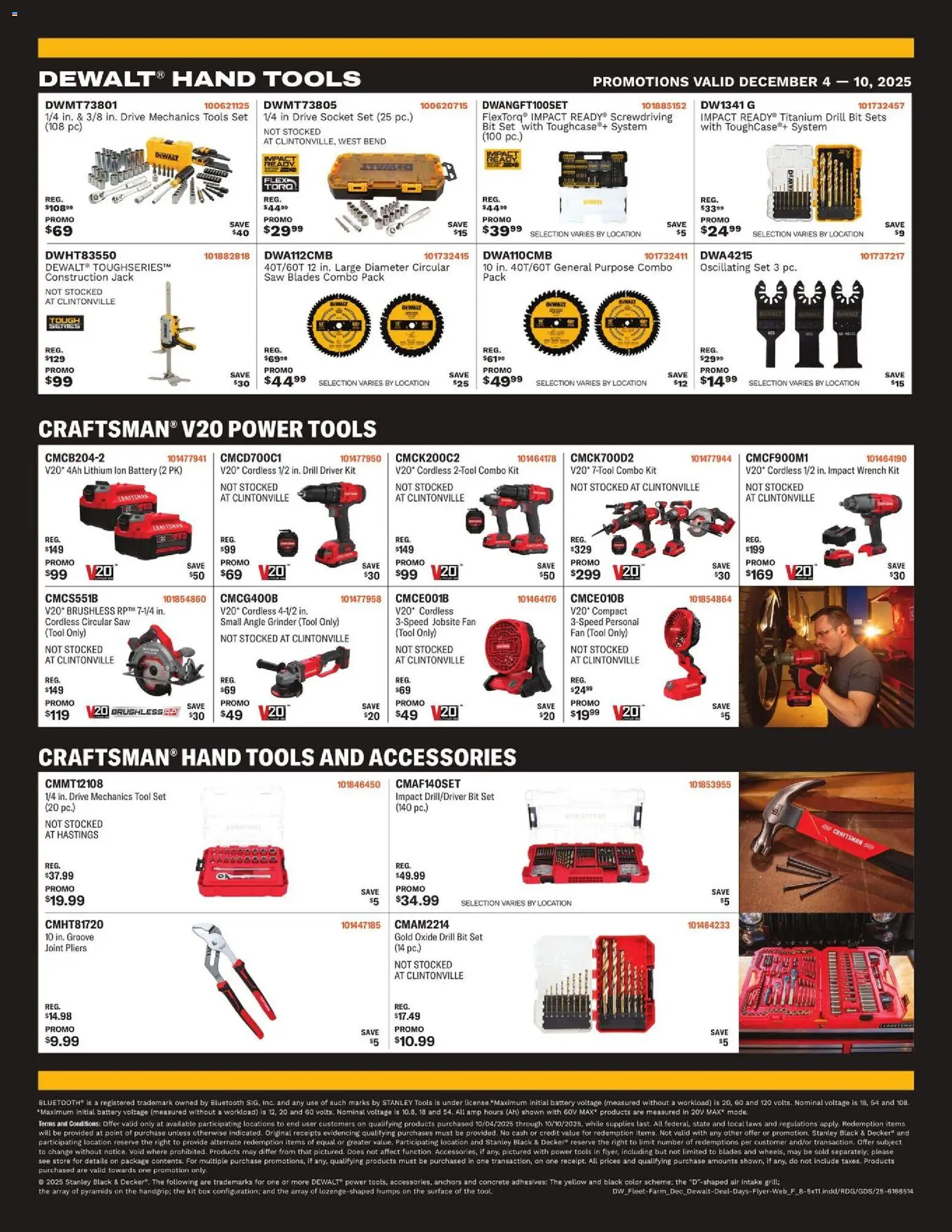 Mills Fleet Farm In Store Only Ad - valid from 04.12.2025 | Page: 4 | Products: Saw, Box, Pc, Fan