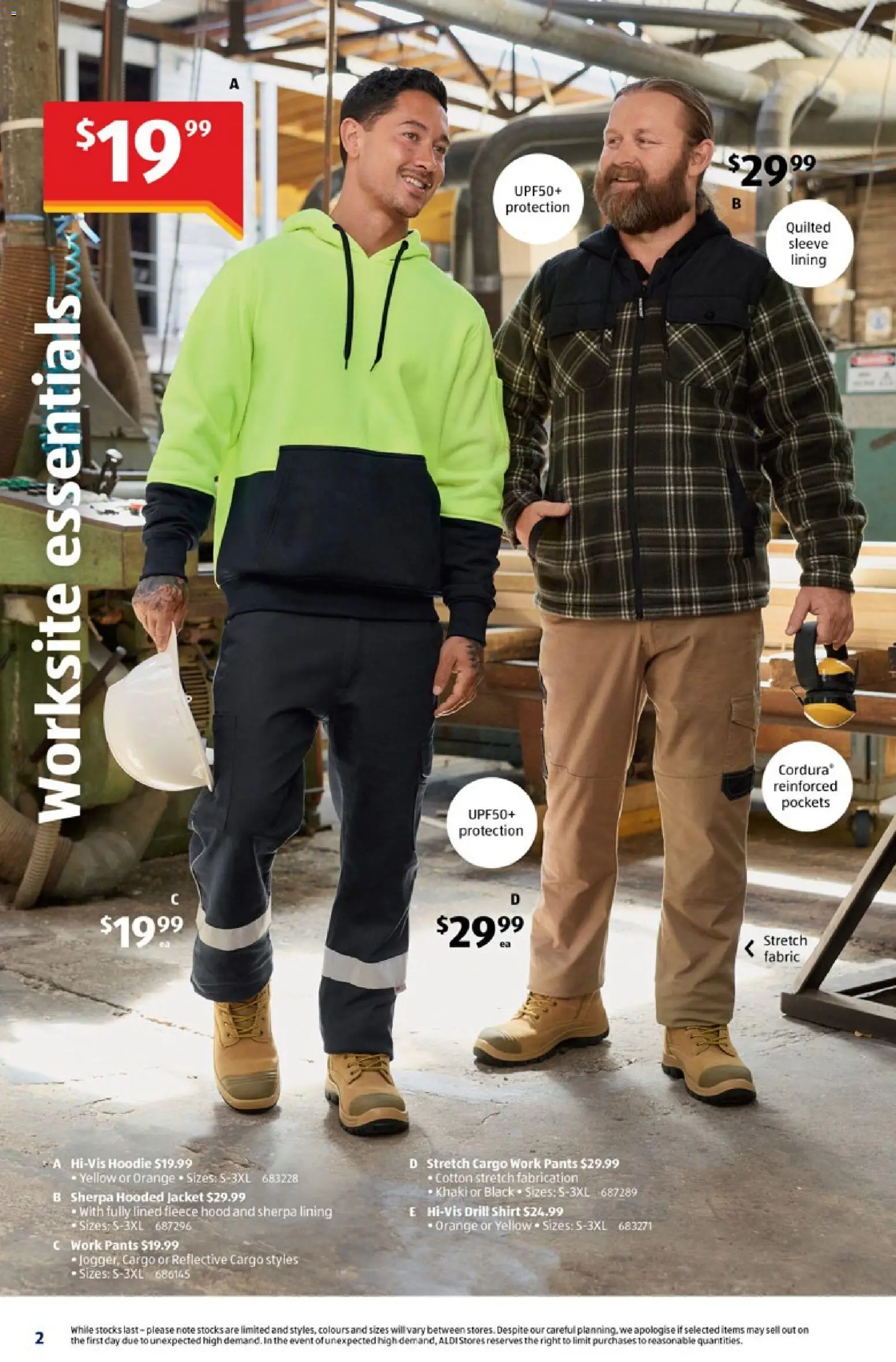Aldi catalogue - valid from 04.03.2026 | Page: 2 | Products: Shirt, Hoodie, Jacket, Pants