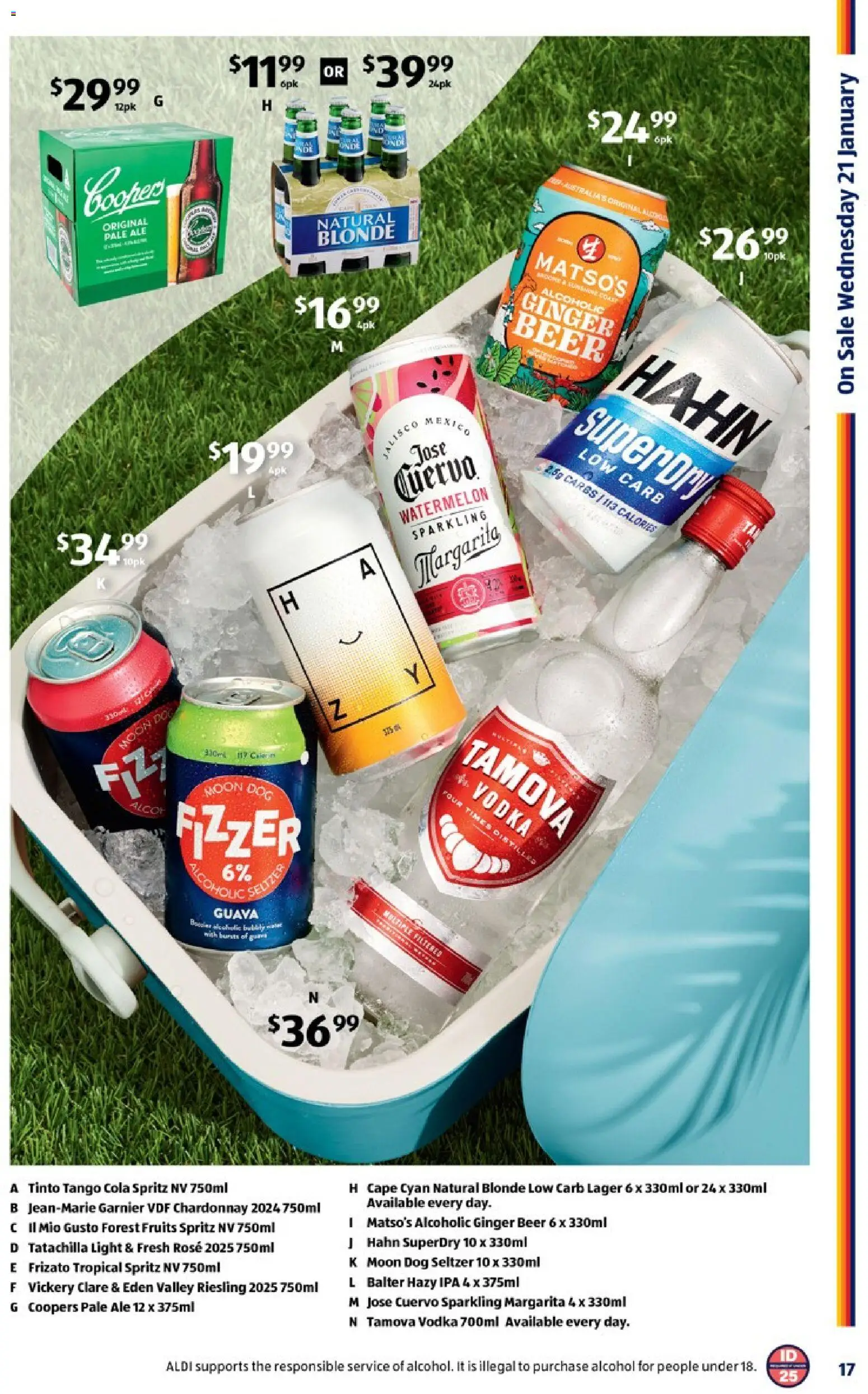 Aldi catalogue - valid from 21.01.2026 | Page: 17 | Products: Ginger, Vodka, Fruits, Watermelon