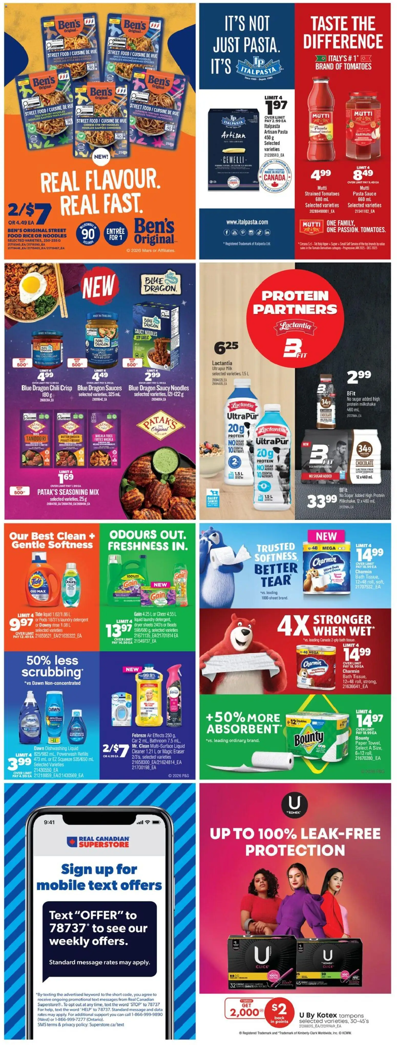 Real Canadian Superstore flyer valid from 26.02.2026 | Page: 34 | Products: Rice, Noodles, Pasta, Milk