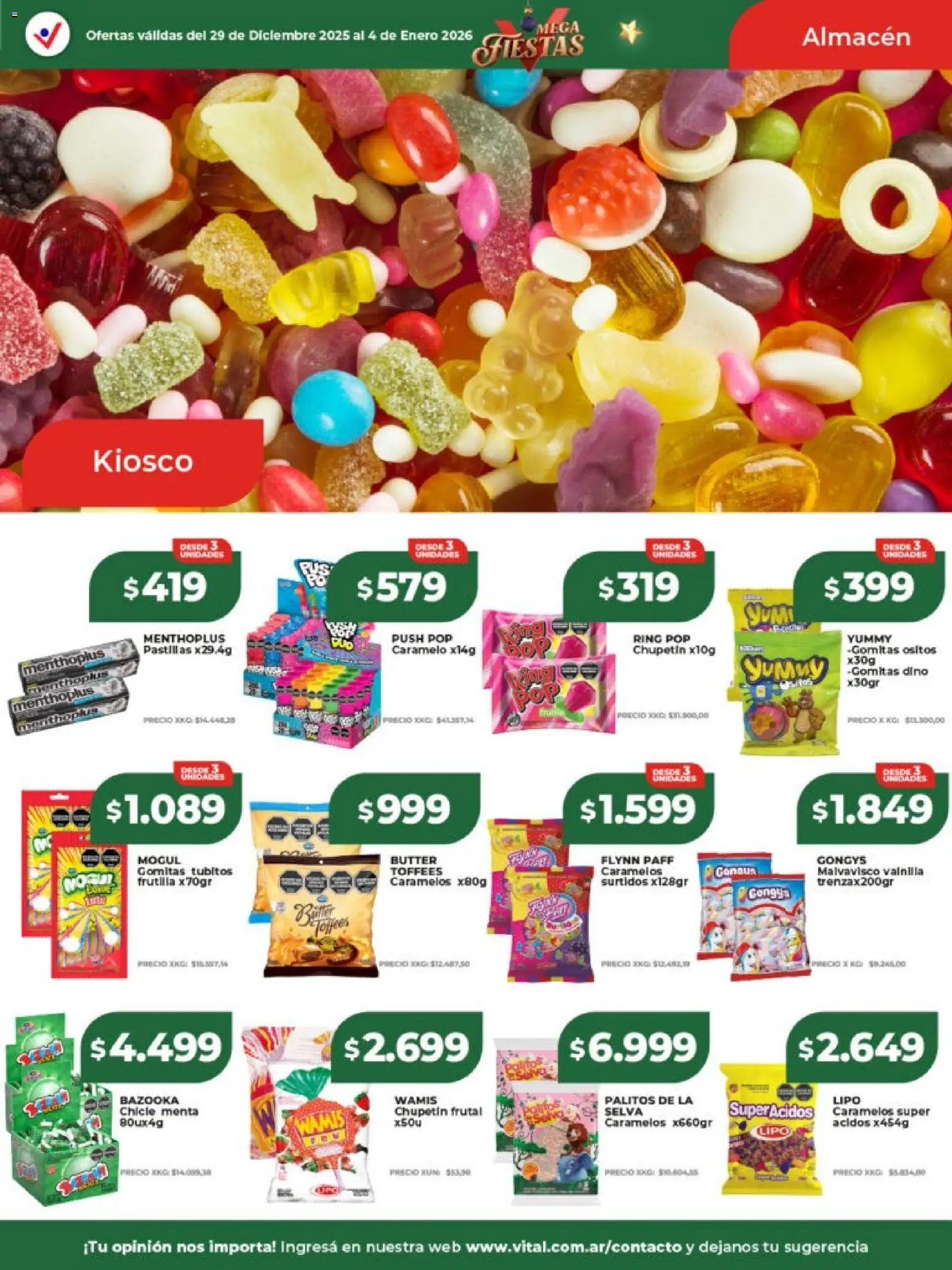 Vital - Ofertas - Mar del Plata  │ válido desde el 29.12.2025 | Página: 14 | Productos: Gomitas, Frutilla, Chicle