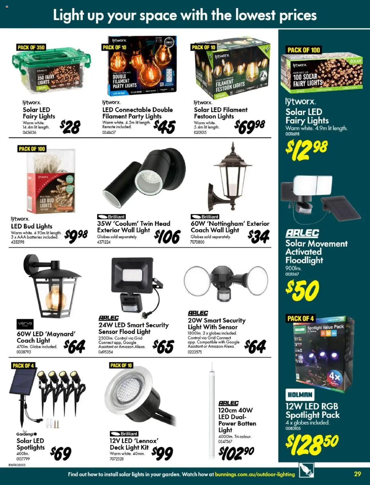 Bunnings Warehouse catalogue - valid from 10.09.2025 | Page: 29 | Products: Light, Batteries, Watch