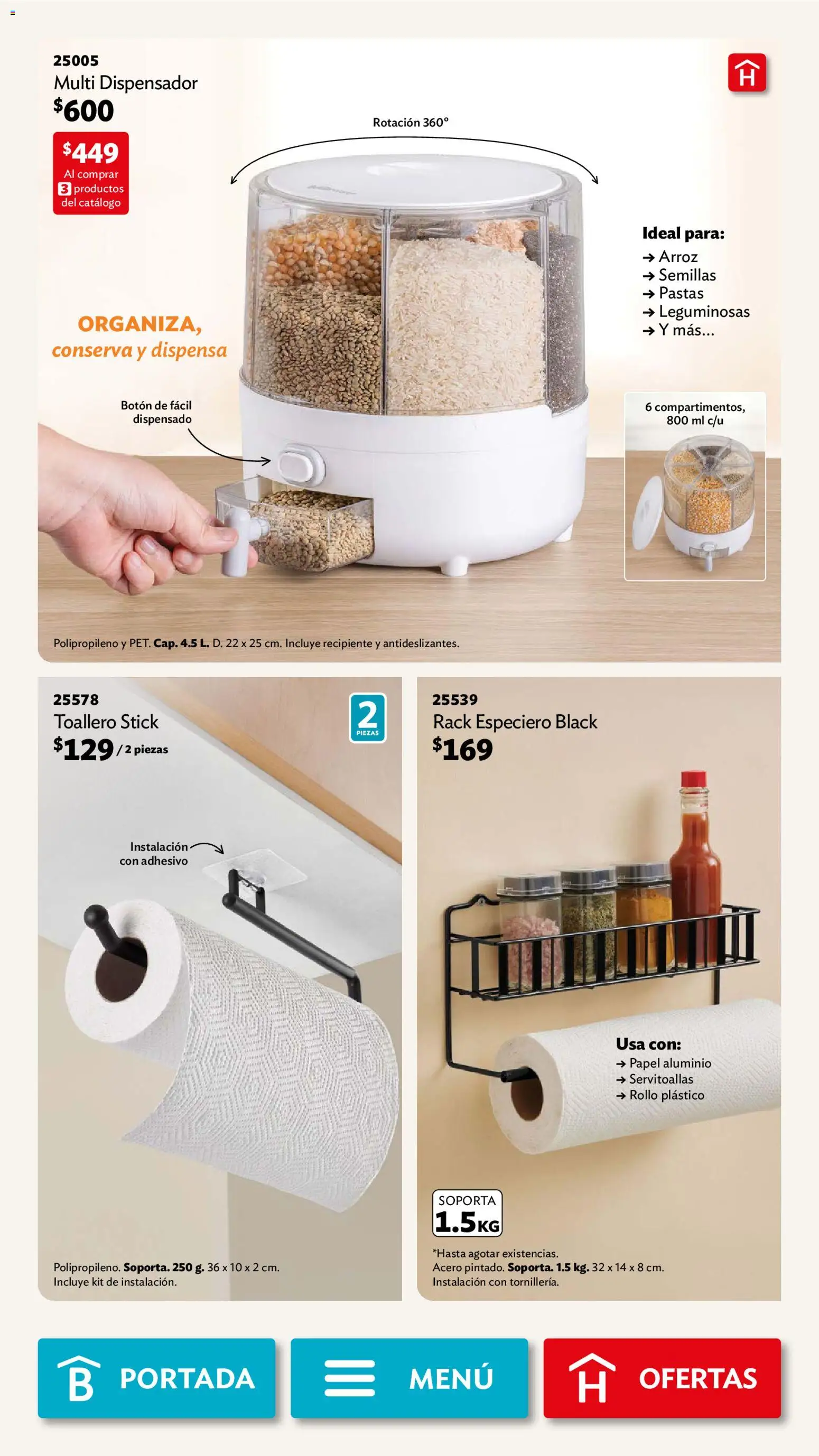 Nuevas ofertas de Betterware válidas en toda la República Mexicana desde el 01.12.2025. ¡Encuentra las mejores ofertas en Betterware campaña 12 2025! | Página: 61 | Productos: Toallero, Semillas, Arroz