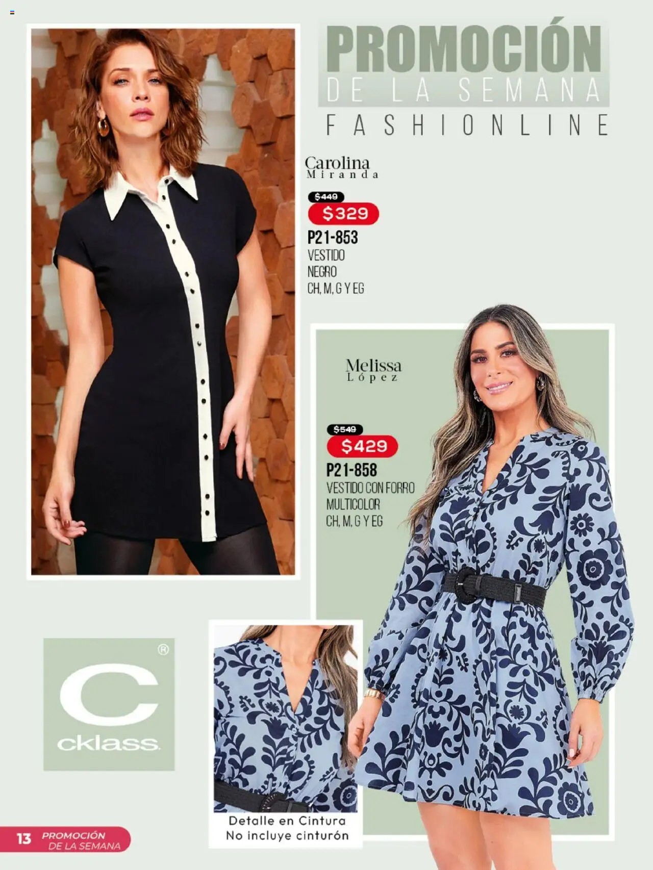 Nuevas ofertas de Cklass válidas en toda la República Mexicana desde el 15.09.2025. ¡Encuentra las mejores ofertas en Cklass - Catálogo Promo Semanal! | Página: 14 | Productos: Cinturón, Vestido