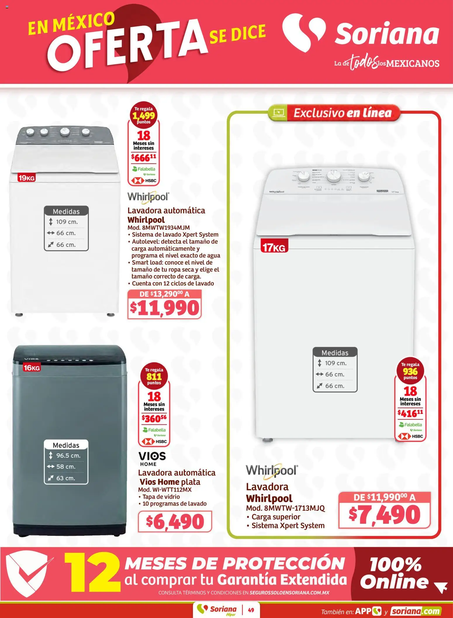 Nuevas ofertas de Soriana válidas en toda la República Mexicana desde el 26.02.2026. ¡Encuentra las mejores ofertas en Soriana - Preciazazaso Híper: Valle de México! | Página: 49 | Productos: Agua, Lavadora, Ropa, Té