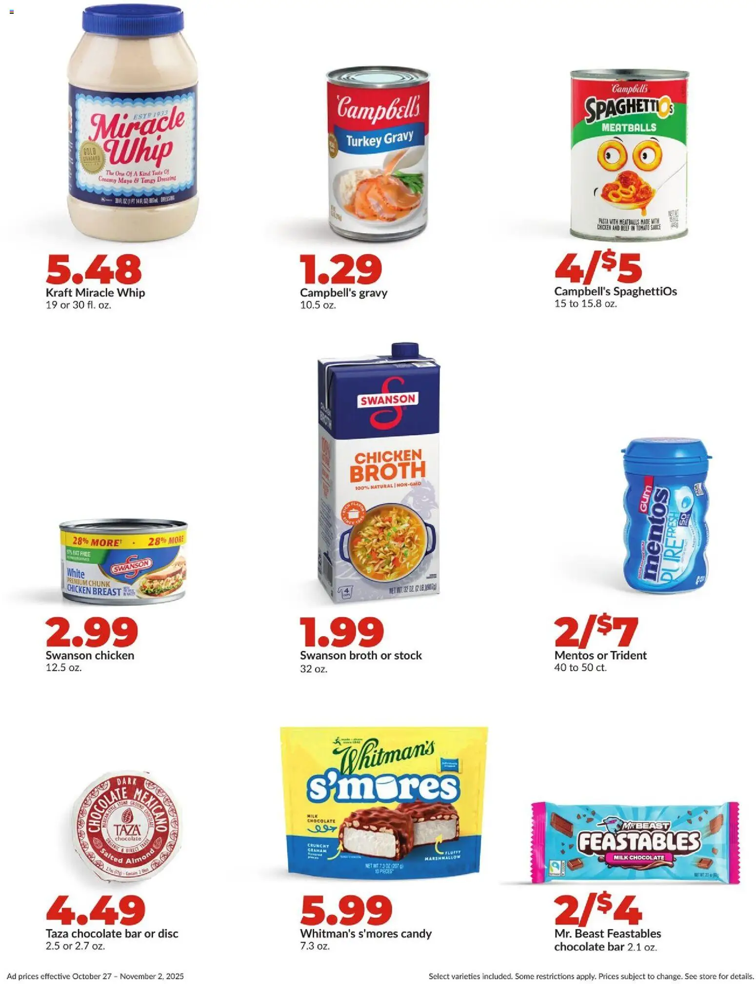 HyVee Weekly Ad - valid from 27.10.2025 | Page: 24 | Products: Milk, Chocolate, Pasta, Sauce