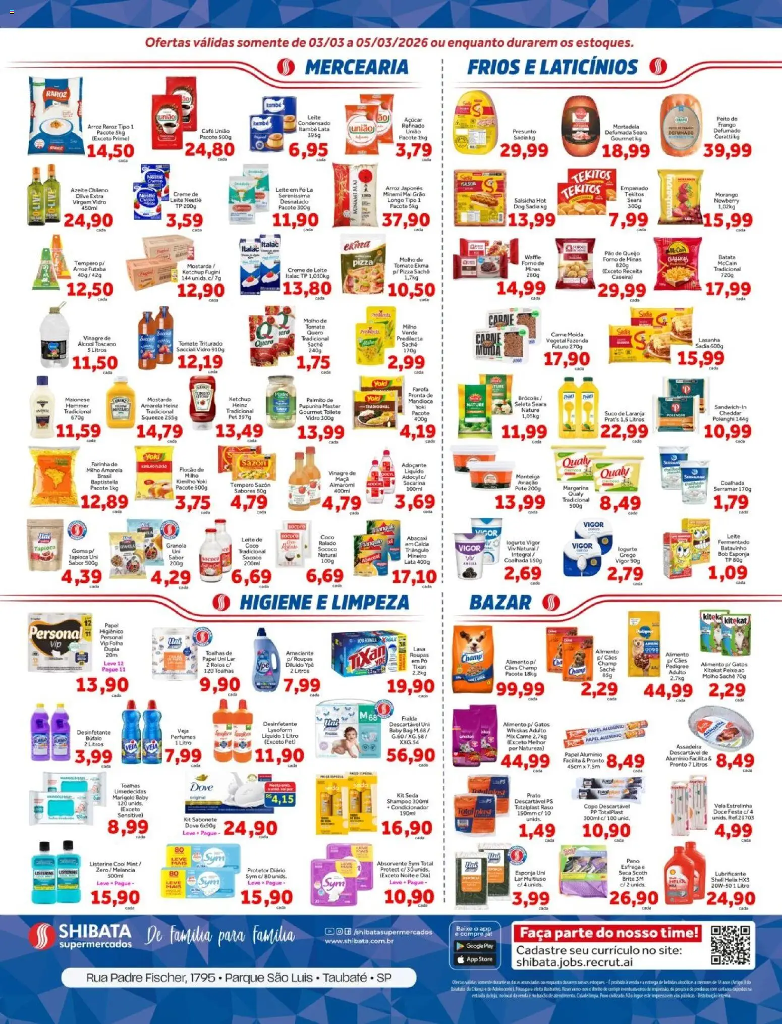 Shibata Folheto - válido de 03.03.2026 | Página: 2 | Produtos: Manteiga, Queijo, Faca, Margarina