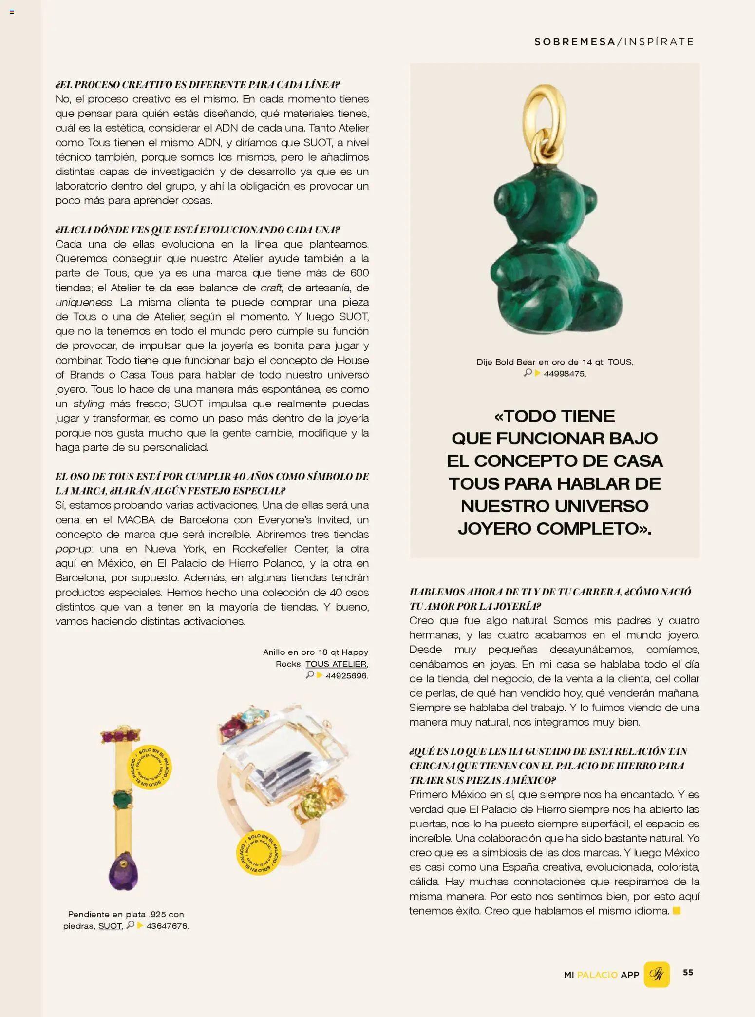 Nuevas ofertas de Palacio De Hierro válidas en toda la República Mexicana desde el 26.12.2025. ¡Encuentra las mejores ofertas en Palacio De Hierro catálogo! | Página: 57 | Productos: Collar, Té, Anillo, Dije