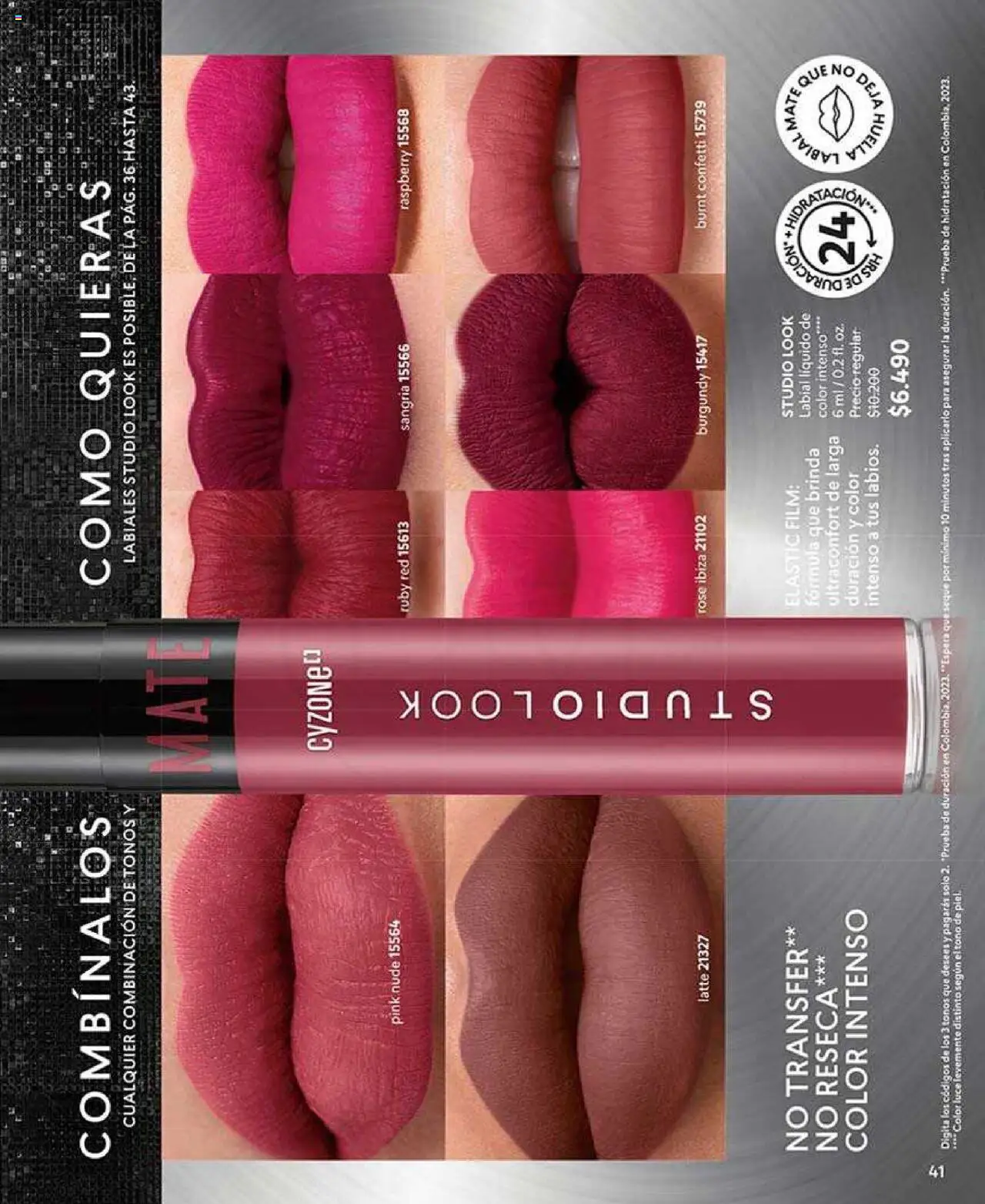 Catálogo CyZone Campaña 10 │ válido desde el 02.06.2025 | Página: 41 | Productos: Mate, Labial