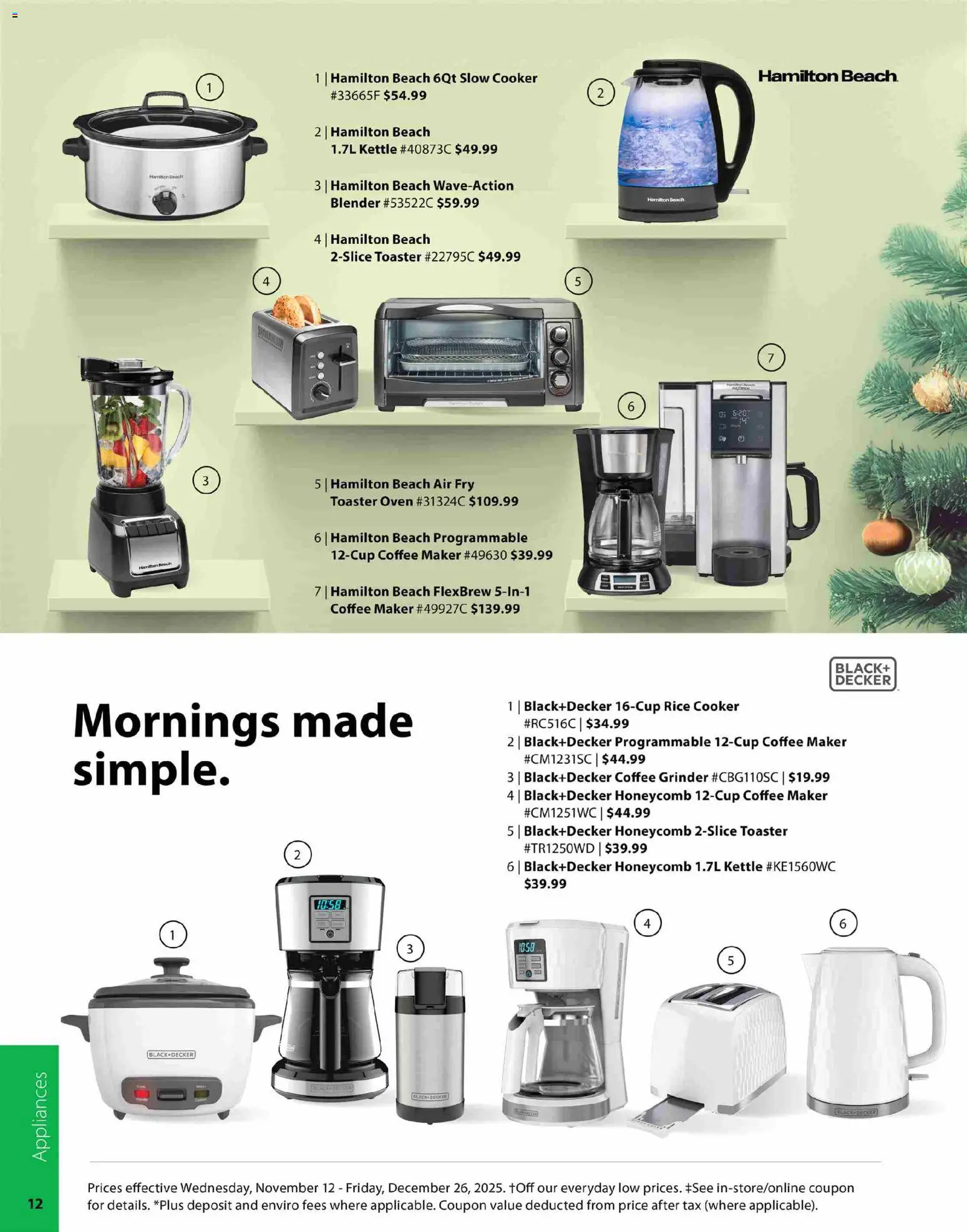 London Drugs flyer valid from 12.11.2025 | Page: 12 | Products: Rice, Oven, Grinder, Coffee