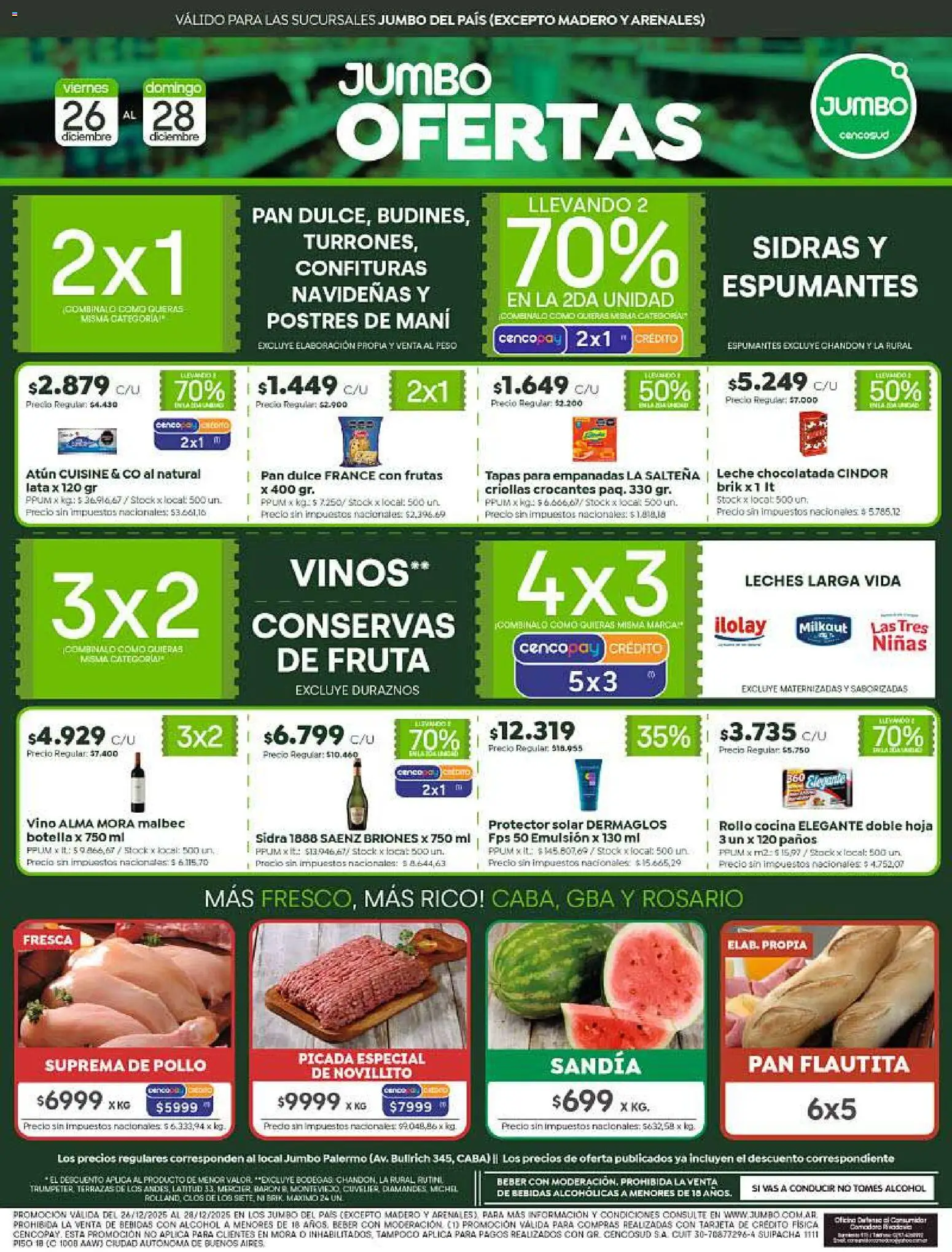 Jumbo - Ofertas  │ válido desde el 26.12.2025 | Página: 1 | Productos: Cocina, Rosario, Pollo, Leche