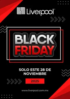 Vista previa de Liverpool Black Friday aviso, nuevo folleto de la tienda, válido en México a partir del 19.11.2025