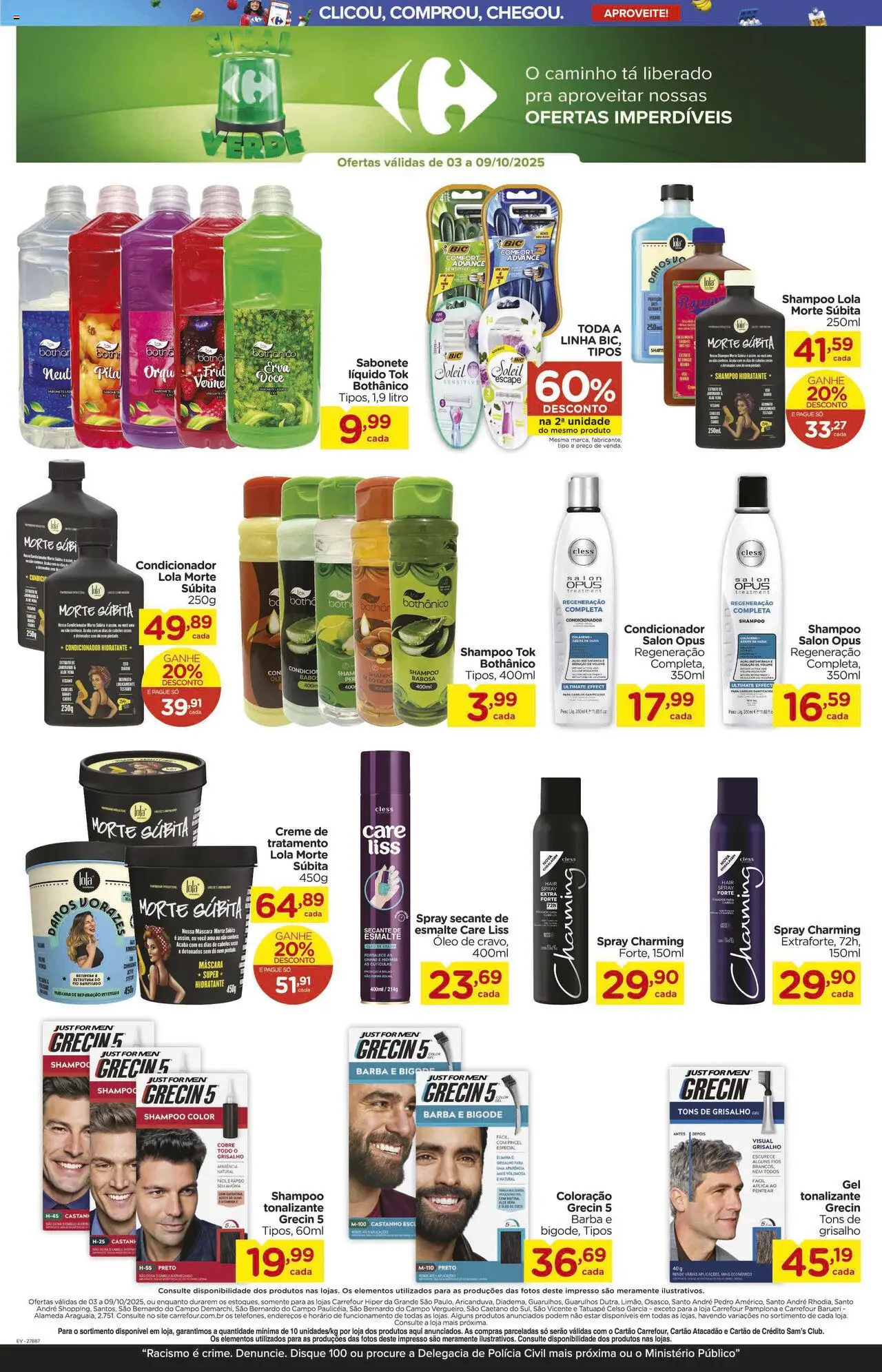 Carrefour Folheto - válido de 03.10.2025 | Página: 16 | Produtos: Óleo, Creme, Sabonete, Sabonete líquido