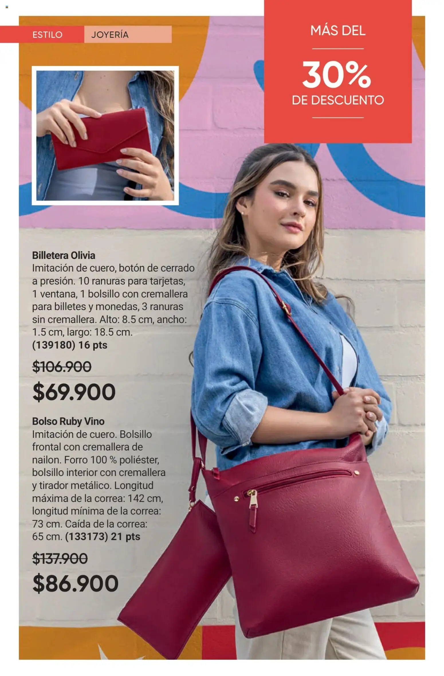 Avon revista - valida desde el 02.01.2026 | Página: 68 | Productos: Bolso, Billetera, Vino