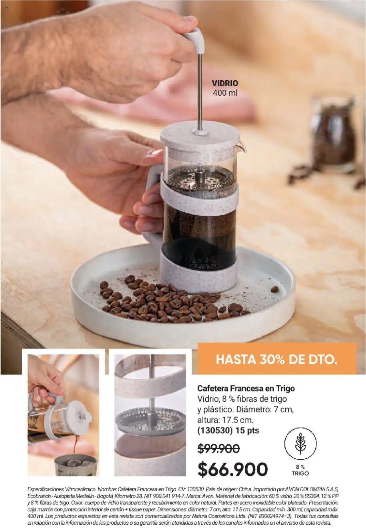 Avon revista - valida desde el 18.06.2025 | Página: 44 | Productos: Magdalena, Cafetera, Caja