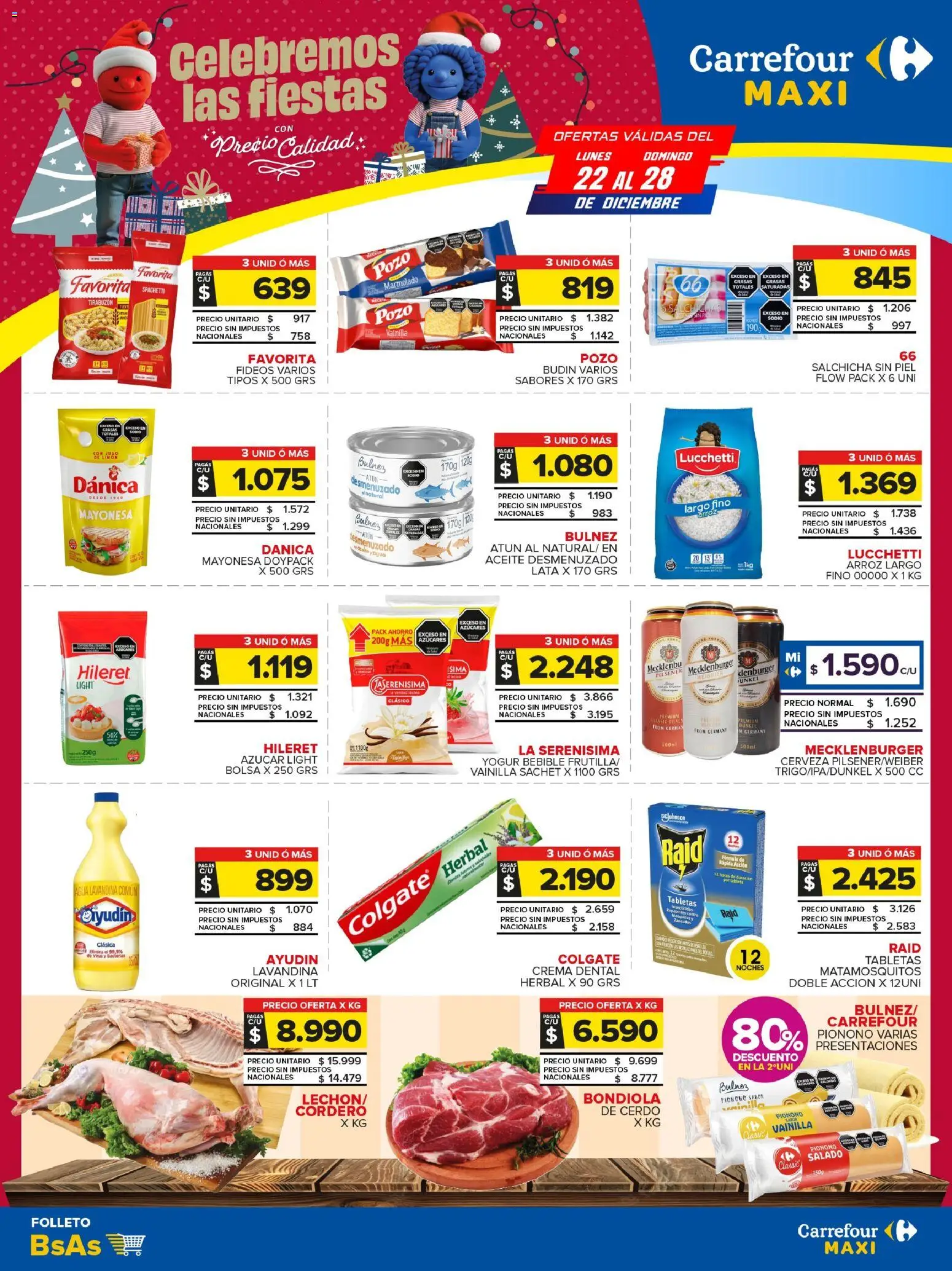 Carrefour Maxi catálogo │ válido desde el 22.12.2025 | Página: 1 | Productos: Aceite, Salchicha, Atún, Agua