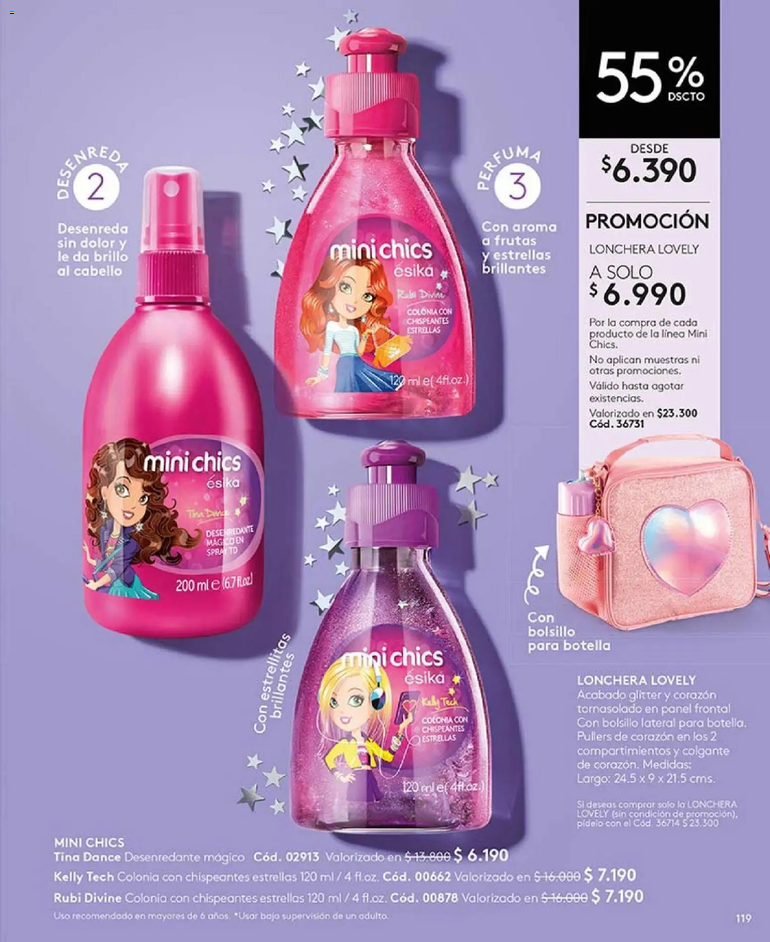 Catálogo Ésika Campaña 4 │ válido desde el 15.02.2026 | Página: 119 | Productos: Brillo, Glitter, Lonchera, Botella