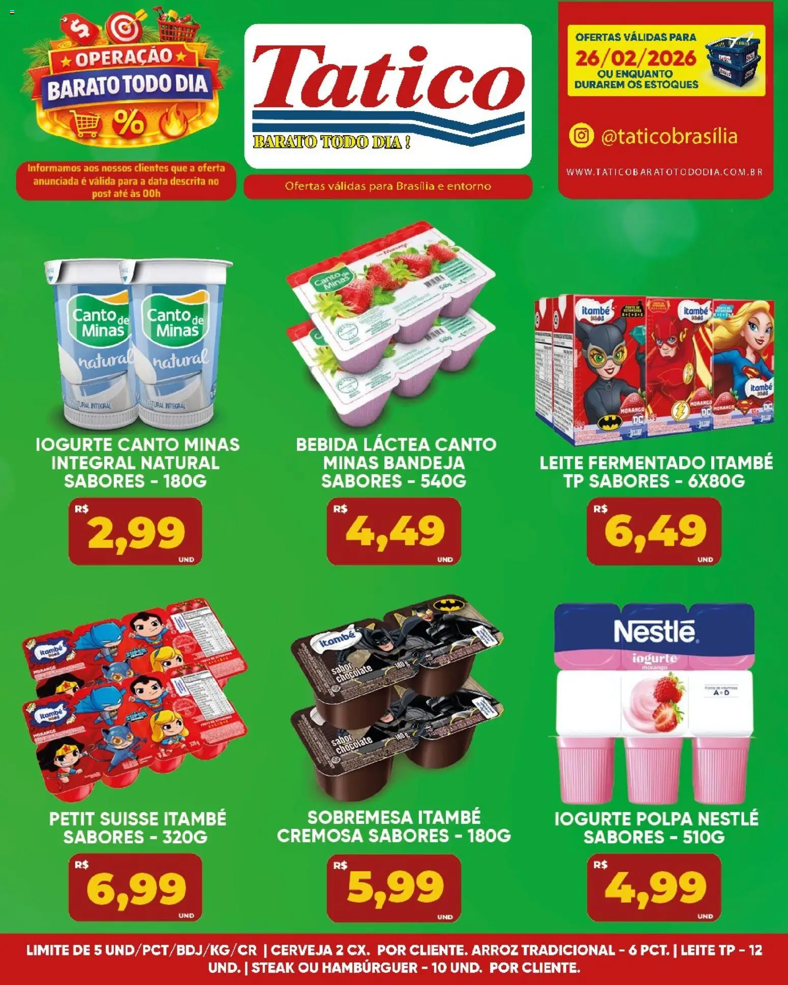 Tatico Folheto - válido de 26.02.2026 | Página: 13 | Produtos: Iogurte, Chocolate, Bandeja, Leite fermentado