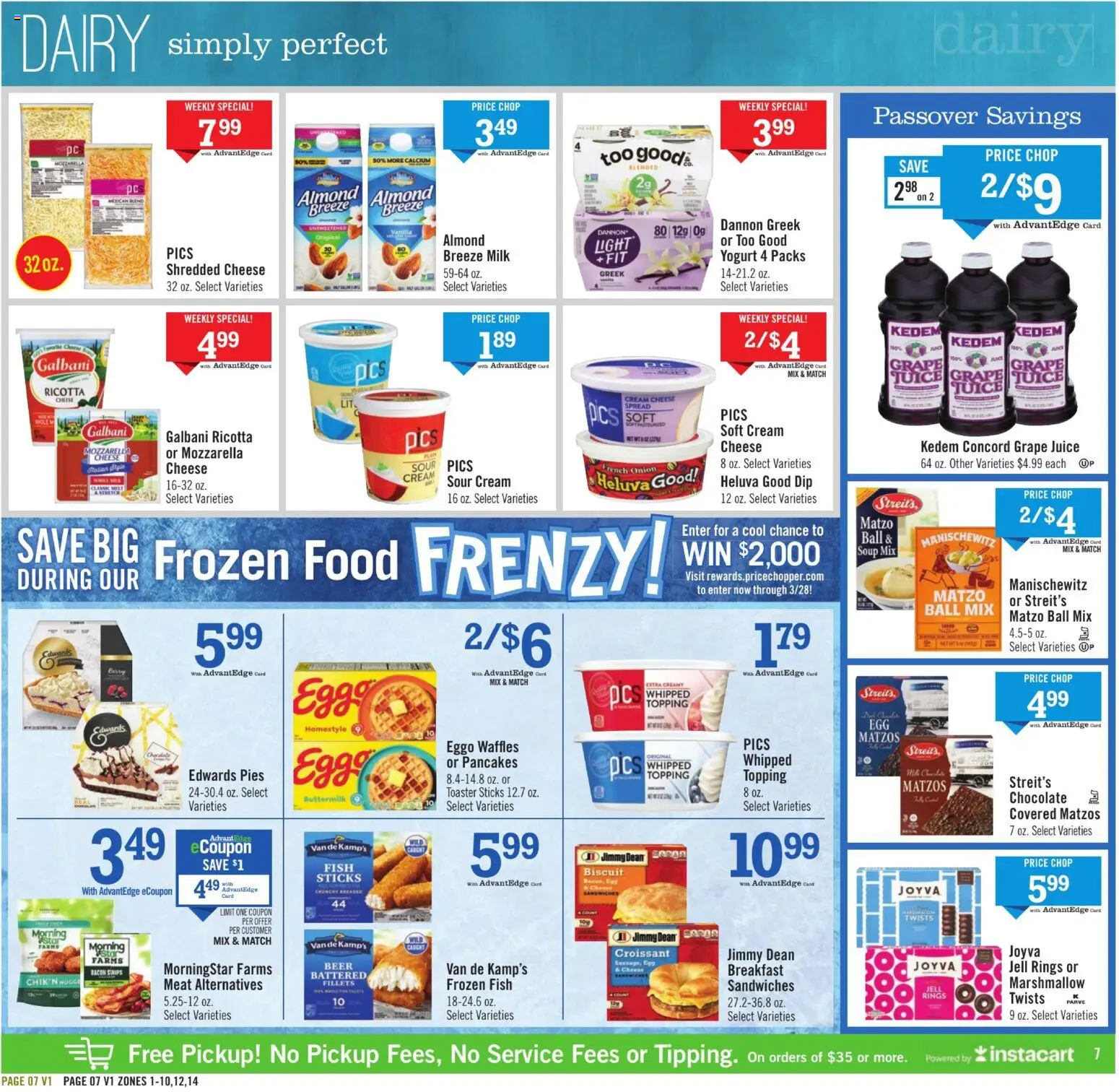 Price Chopper Weekly Ad - valid from 22.03.2026 | Page: 7 | Products: Toaster, Yogurt, Eggs, Chocolate
