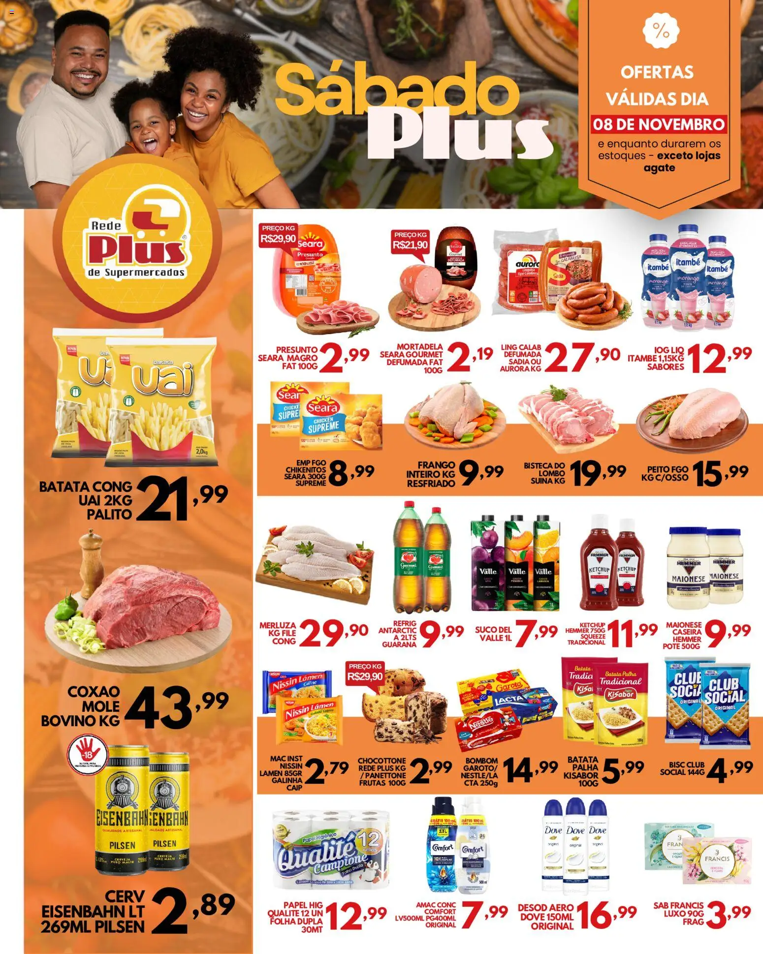 Rede Plus Supermercados Folheto - válido de 07.11.2025 | Página: 2 | Produtos: Carne, Maionese, Bombom, Papel higiênico
