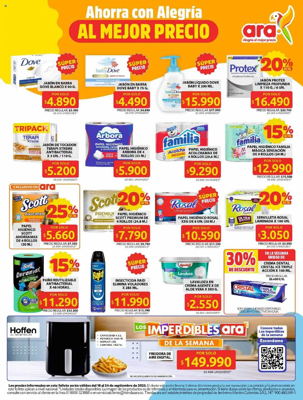 Ara revista - valida desde el 18.09.2025 | Página: 9 | Productos: Insecticida, Jabón, Crema dental, Loción tonificante