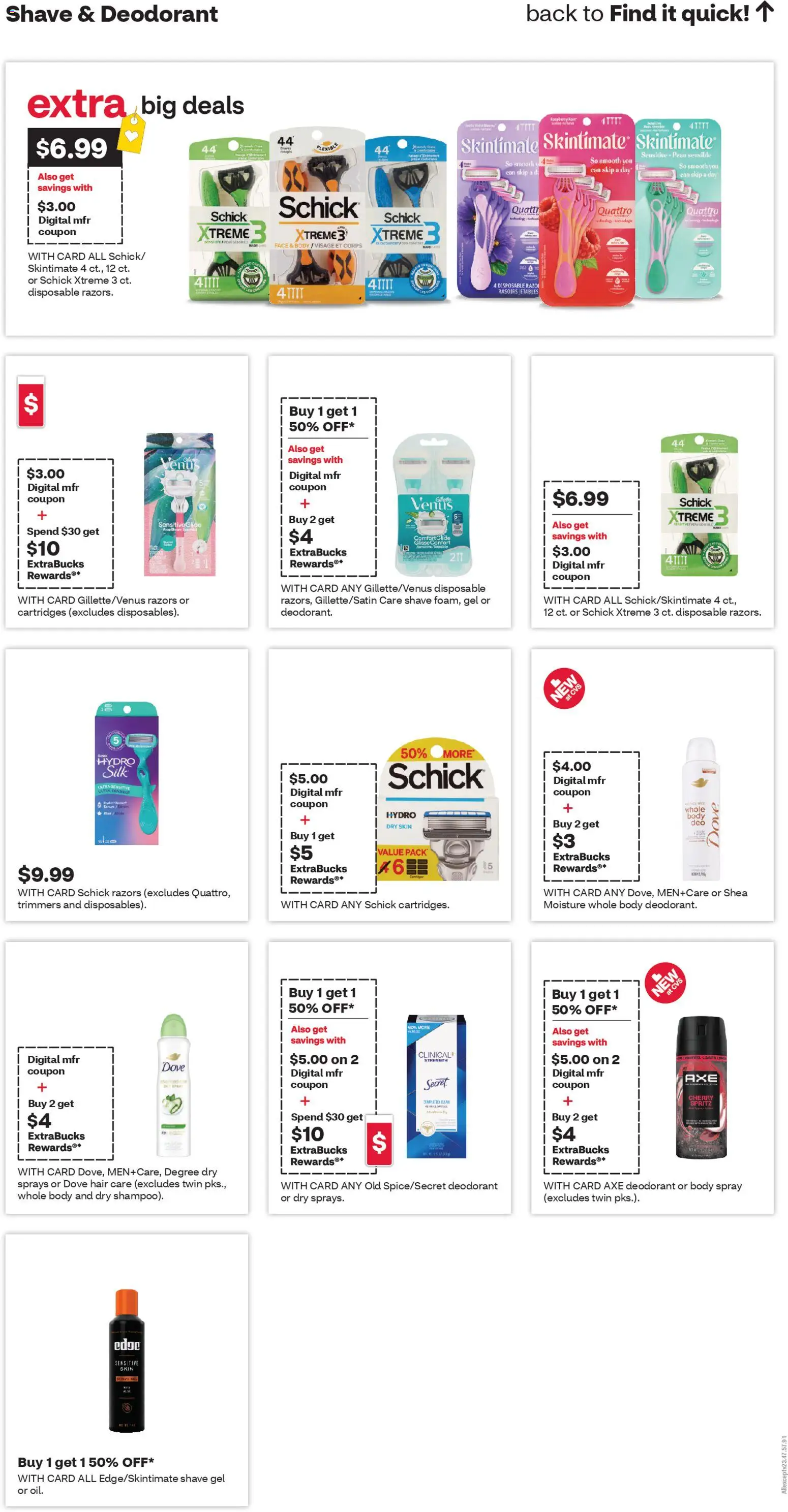 CVS Pharmacy Weekly Ad - TX - valid from 05.04.2026 | Page: 14 | Products: Axe, Deodorant, Shave Gel