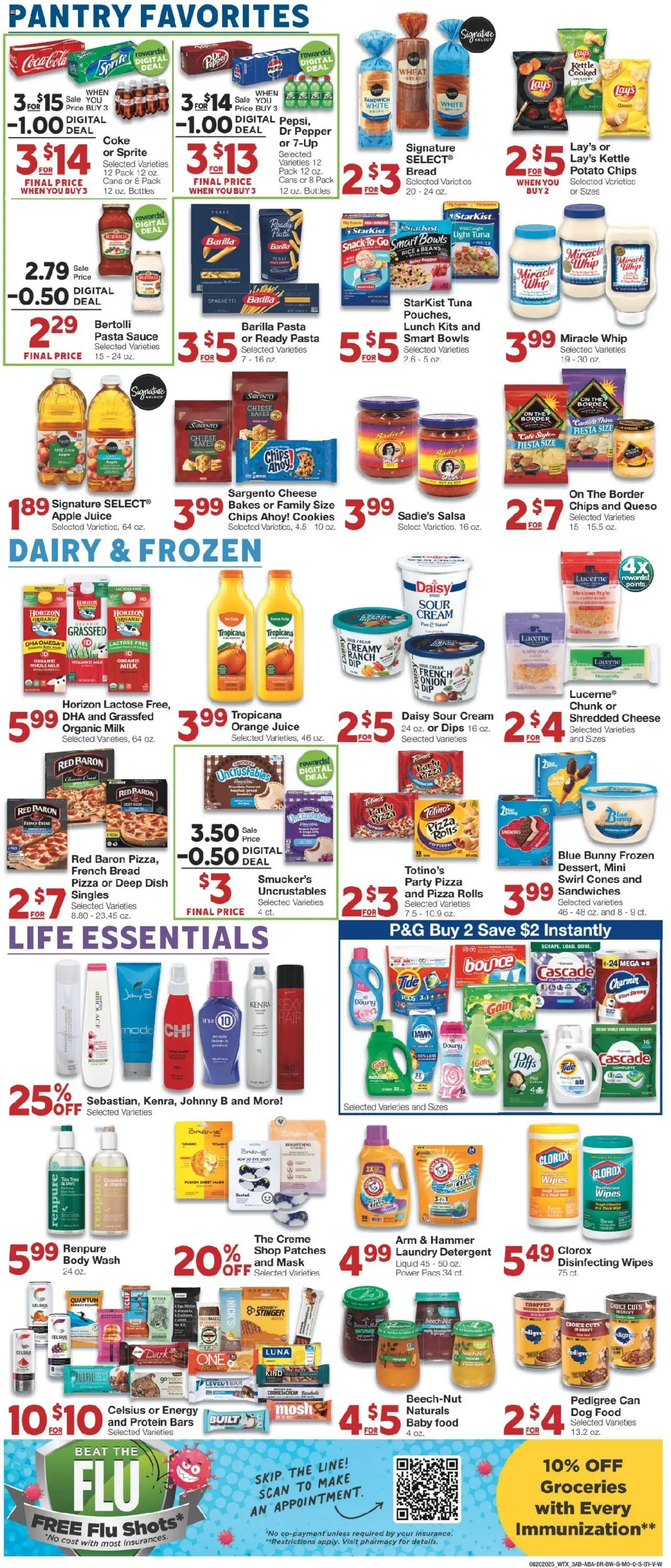 United Supermarkets Weekly Ad - valid from 19.08.2025 | Page: 3 | Products: Sour cream, Detergent, Chips, Sheet