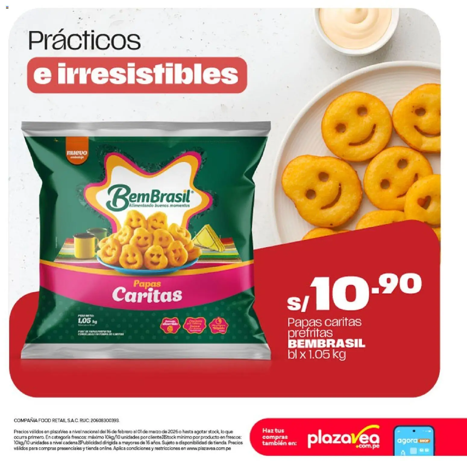 Catálogo Plaza Vea válido desde 16.02.2026 | Página: 4 | Productos: Papas