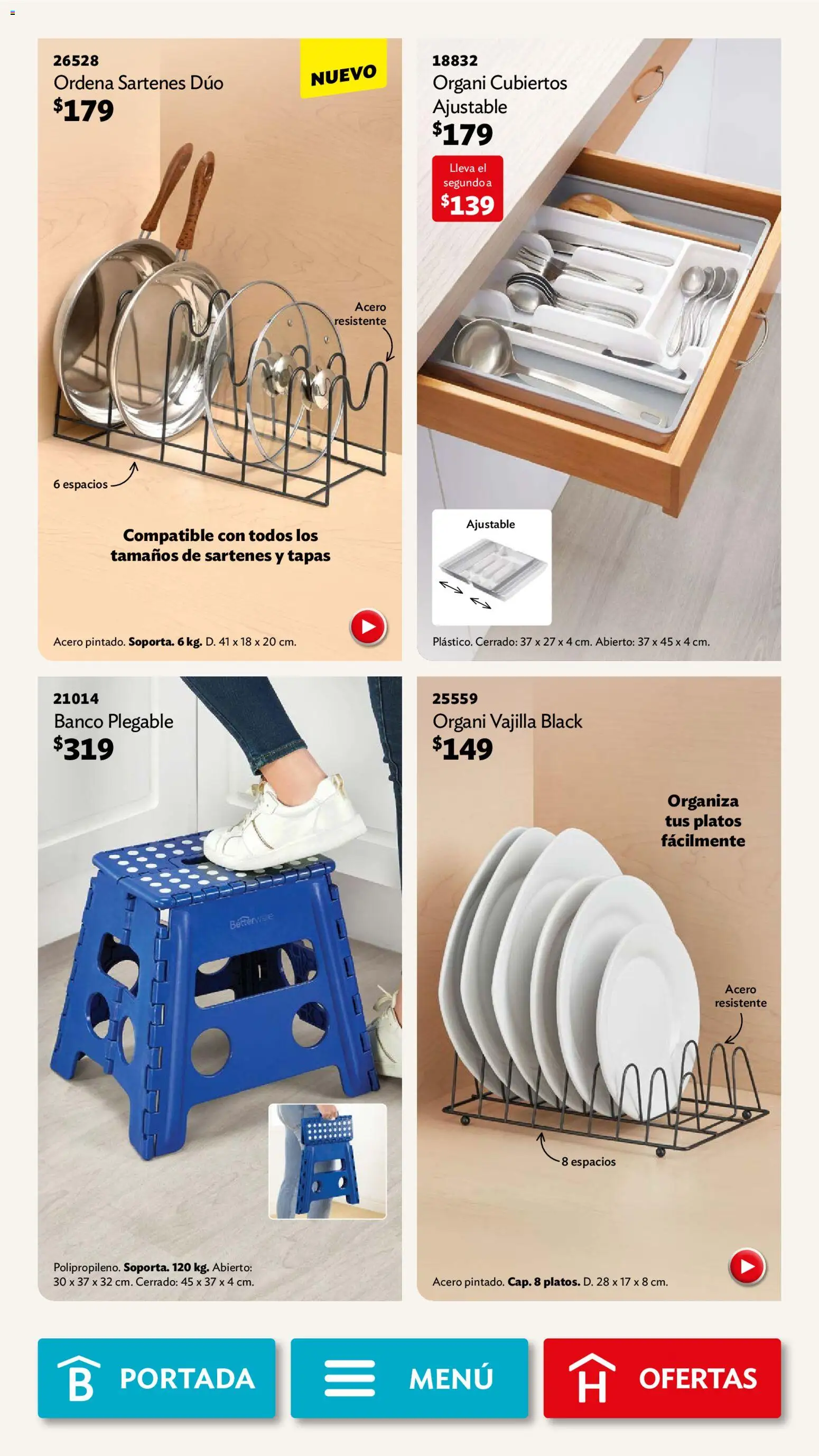 Nuevas ofertas de Betterware válidas en toda la República Mexicana desde el 04.05.2026. ¡Encuentra las mejores ofertas en Betterware campaña 5 2026! | Página: 52 | Productos: Banco