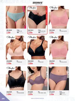 Vista previa de Andrea catálogo Outlet, nuevo folleto de la tienda, válido en México a partir del 21.12.2025 | Página: 220 | Productos: Ropa, Ropa interior