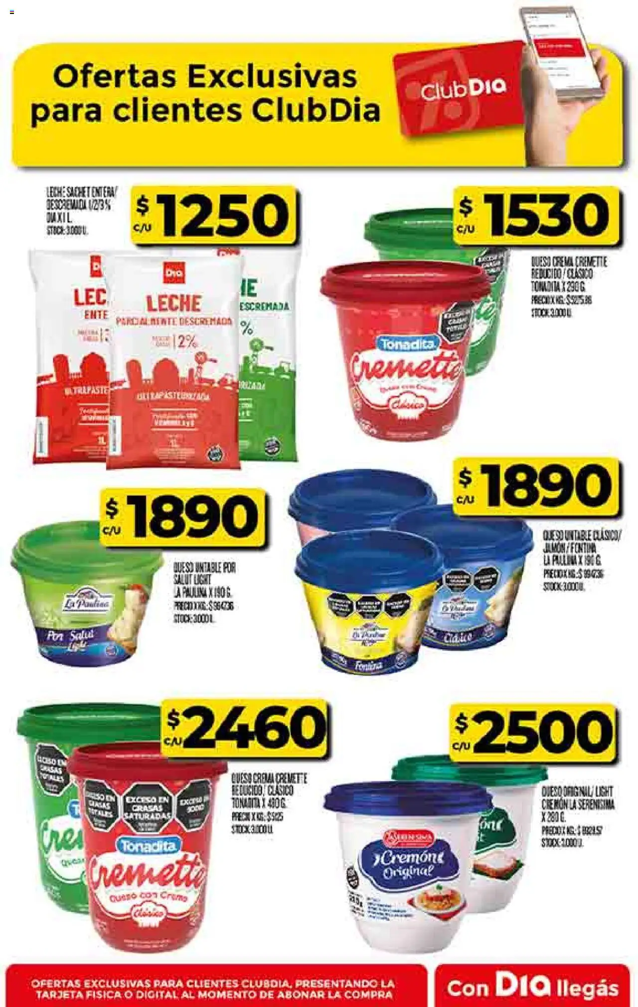 Supermercado DIA Ofertas - Salta y Jujuy │ válido desde el 20.08.2025 | Página: 35 | Productos: Queso crema, Leche, Queso, Jamón