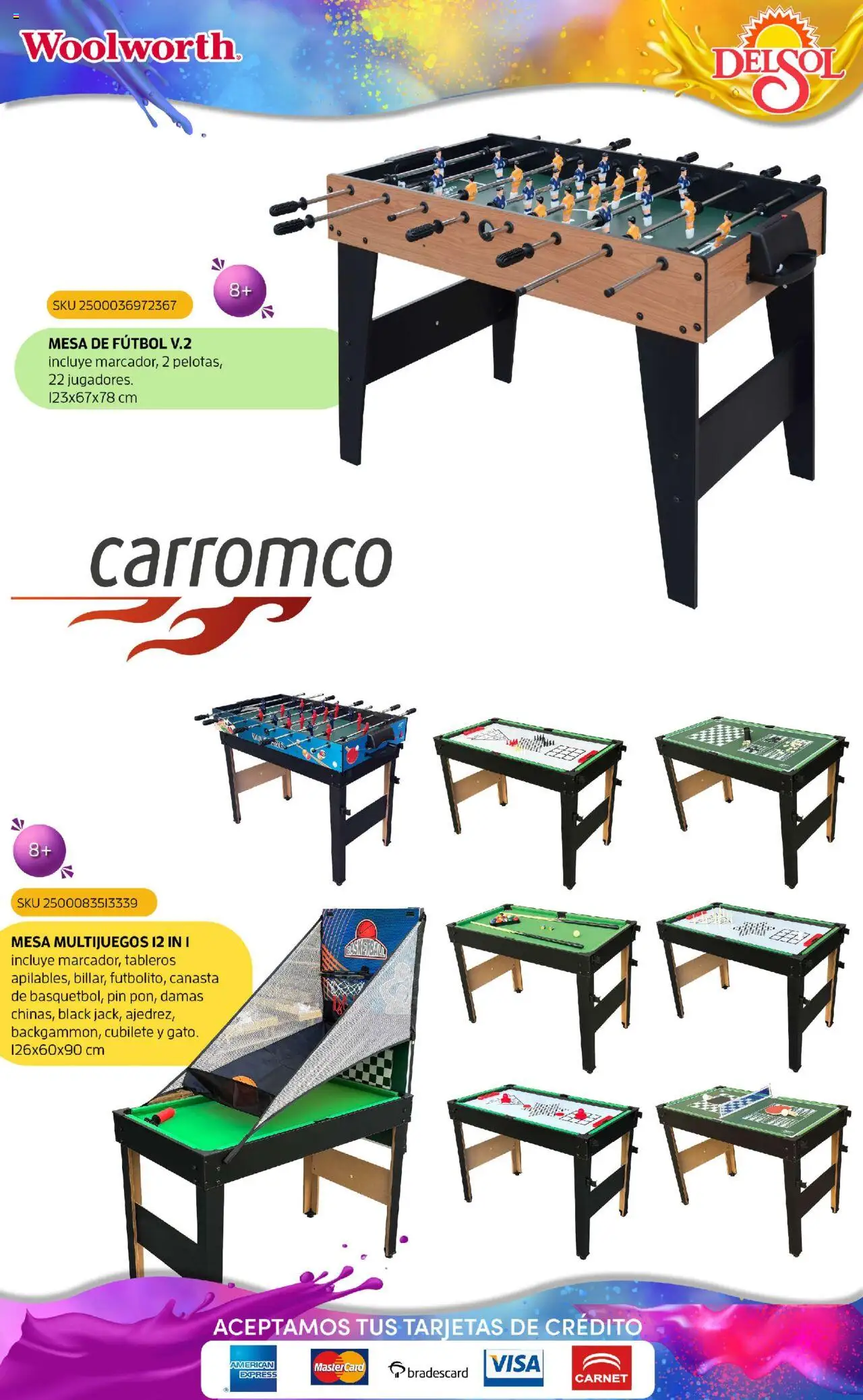 Nuevas ofertas de Del Sol y Woolworth válidas en toda la República Mexicana desde el 07.10.2025. ¡Encuentra las mejores ofertas en Del Sol y Woolworth - Catálogo Castillo Del Juguete! | Página: 201 | Productos: Mesa, Canasta