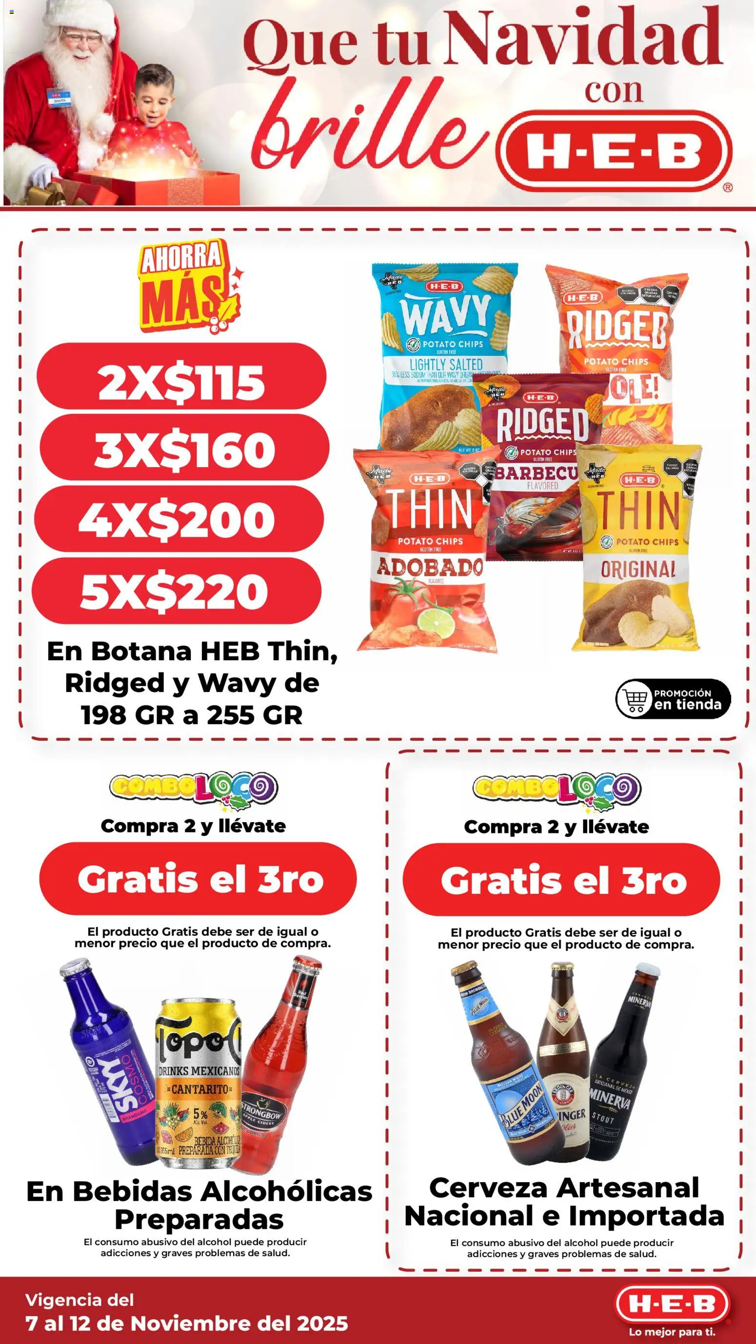 Nuevas ofertas de H-E-B válidas en toda la República Mexicana desde el 07.11.2025. ¡Encuentra las mejores ofertas en H-E-B folleto Que tu Navidad! | Página: 2 | Productos: Cerveza, Tequila