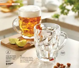 Vista previa de Juego de 2 tarros cerveceros Vidrio. (206435) 17 pts, Set of 2 glass beer mugs., nuevo folleto de la tienda, válido en México a partir del 10.01.2026 | Página: 56